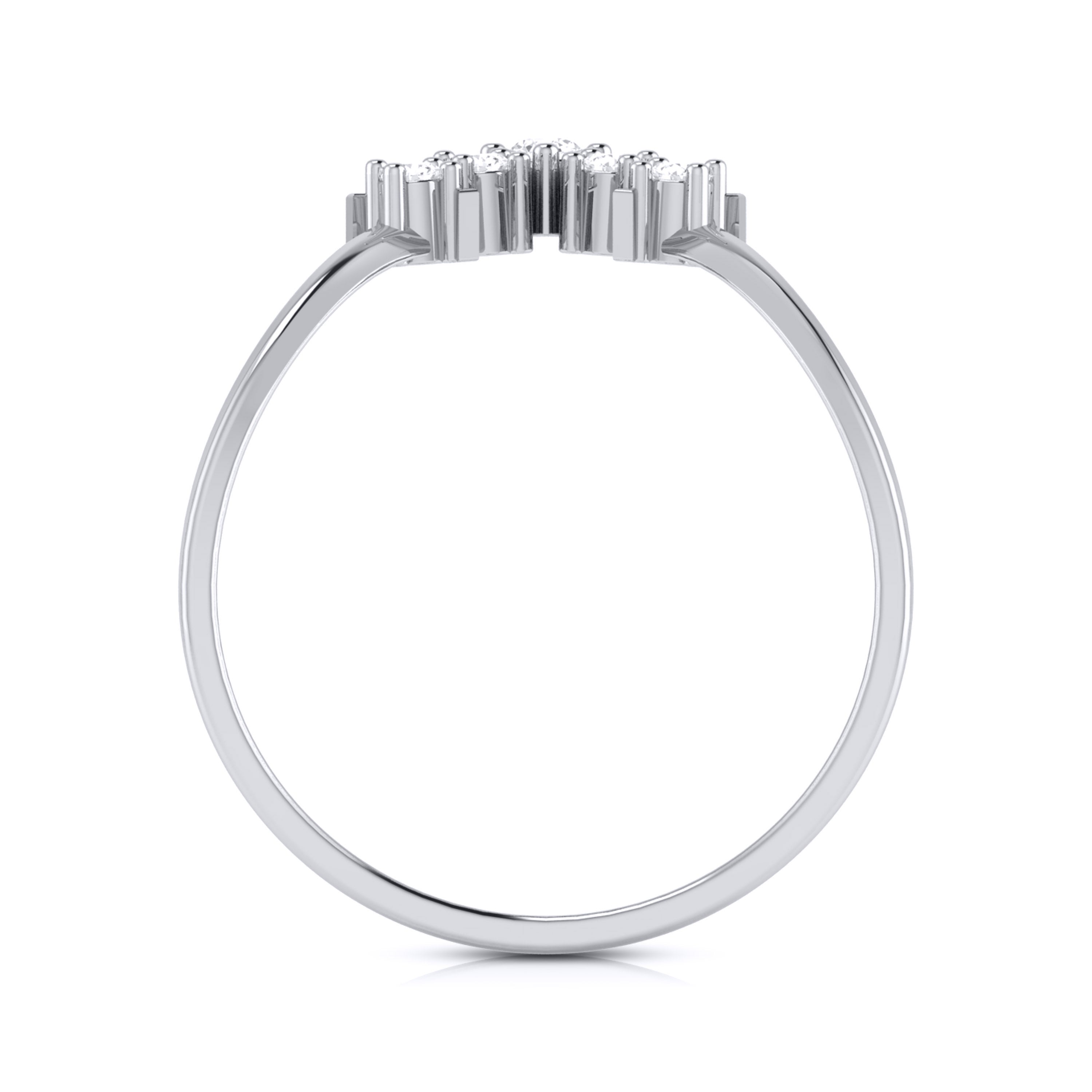 Pyramid lab grown diamond ring sleek ring Fiona Diamonds