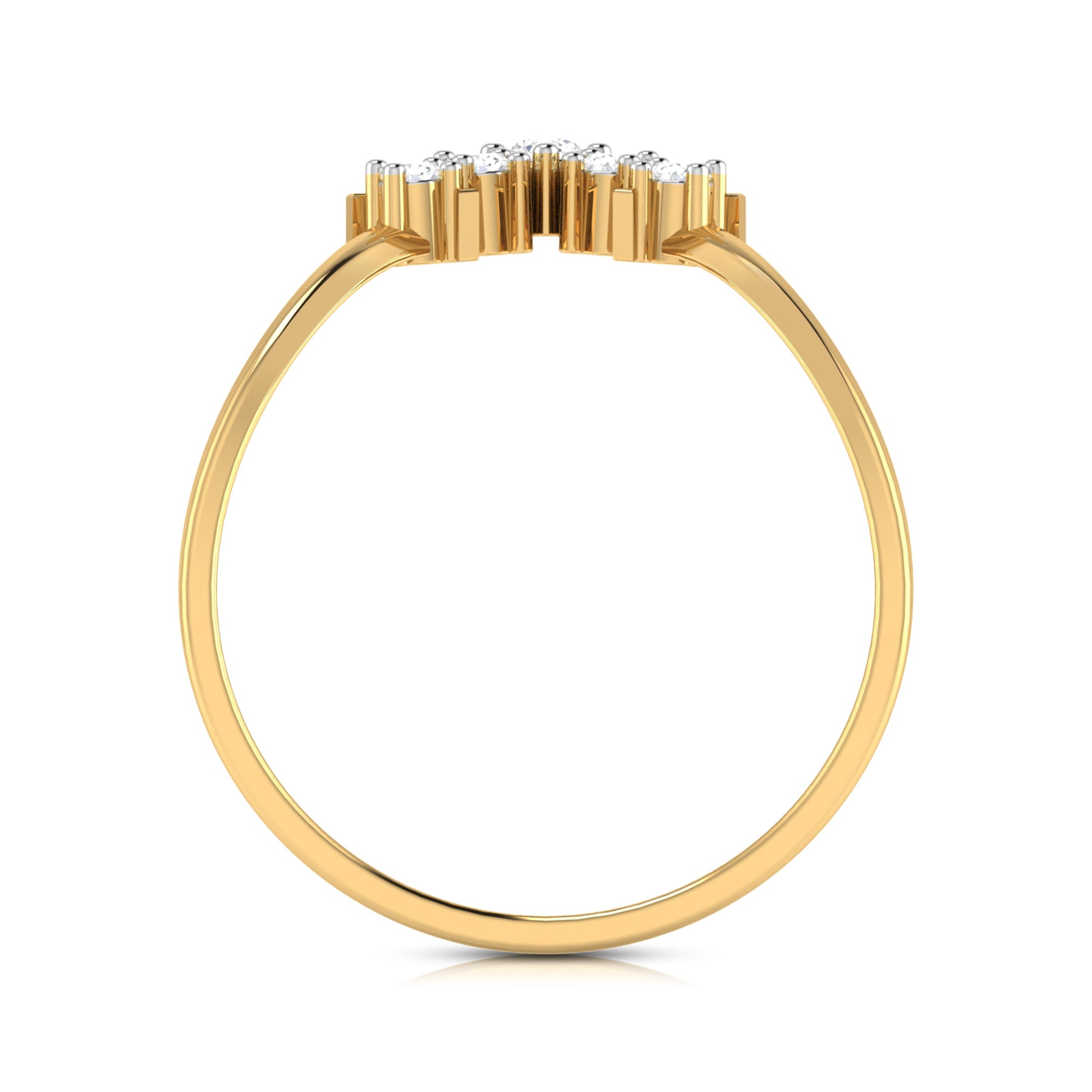 Pyramid lab grown diamond ring sleek ring Fiona Diamonds