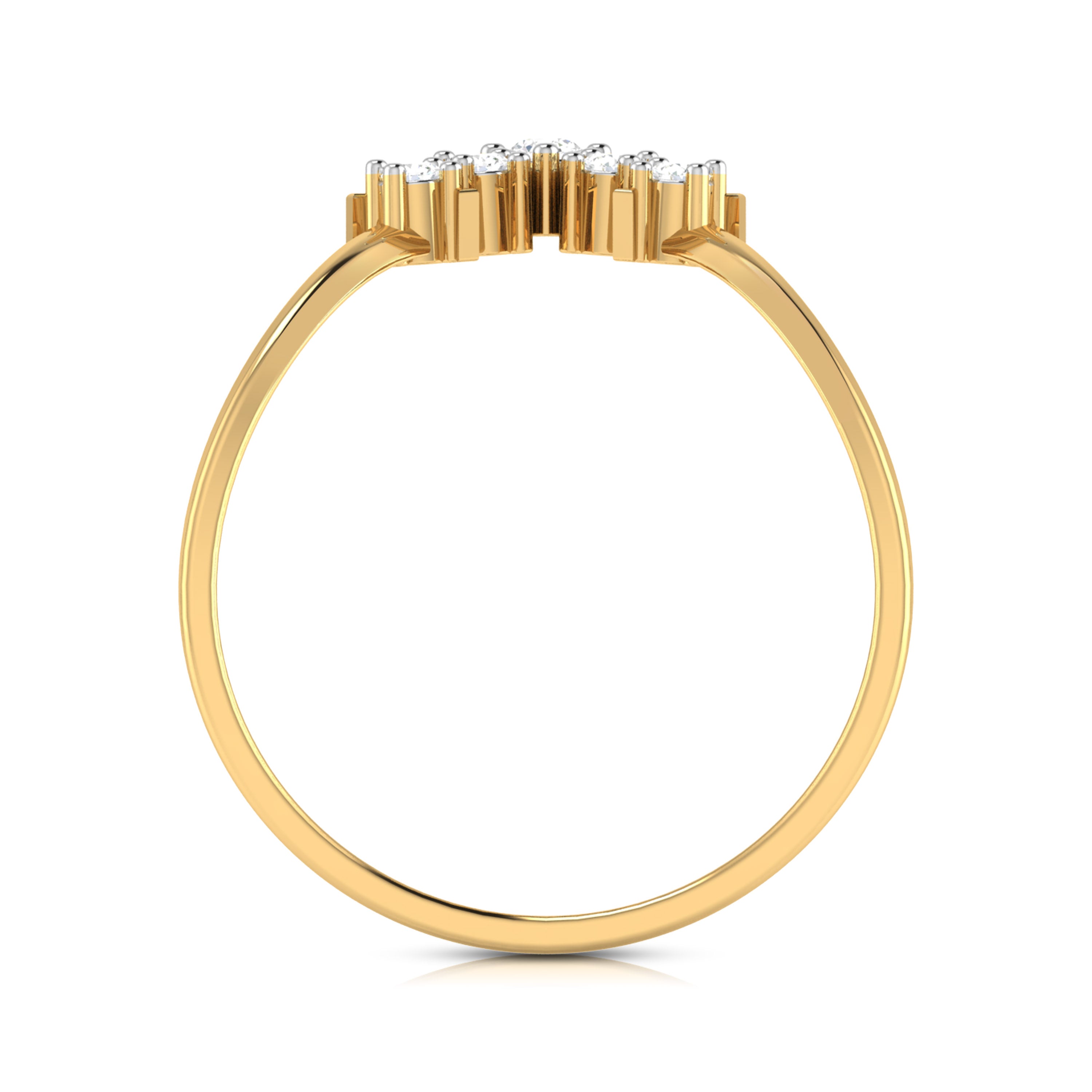 Pyramid lab grown diamond ring sleek ring Fiona Diamonds