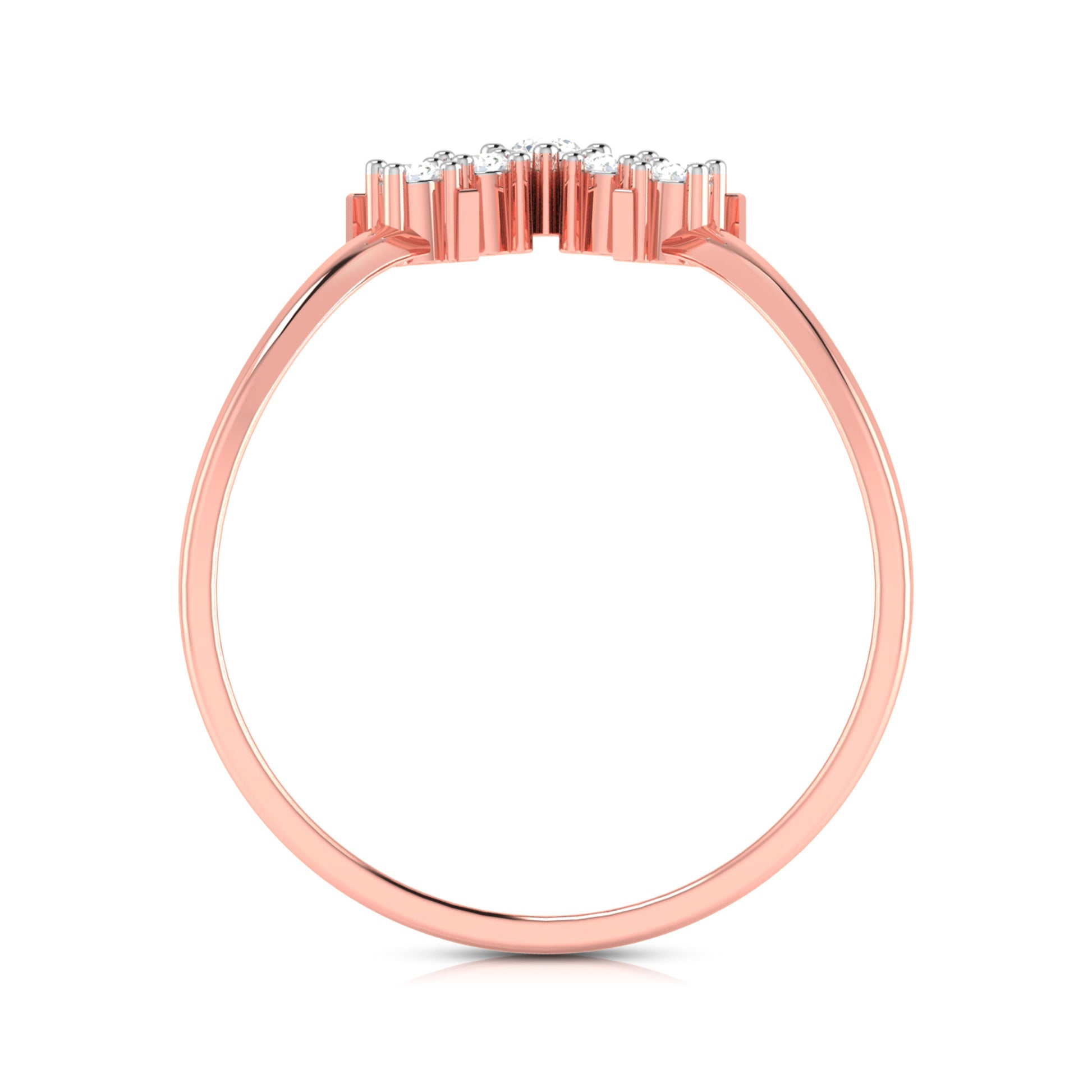 Pyramid lab grown diamond ring sleek ring Fiona Diamonds