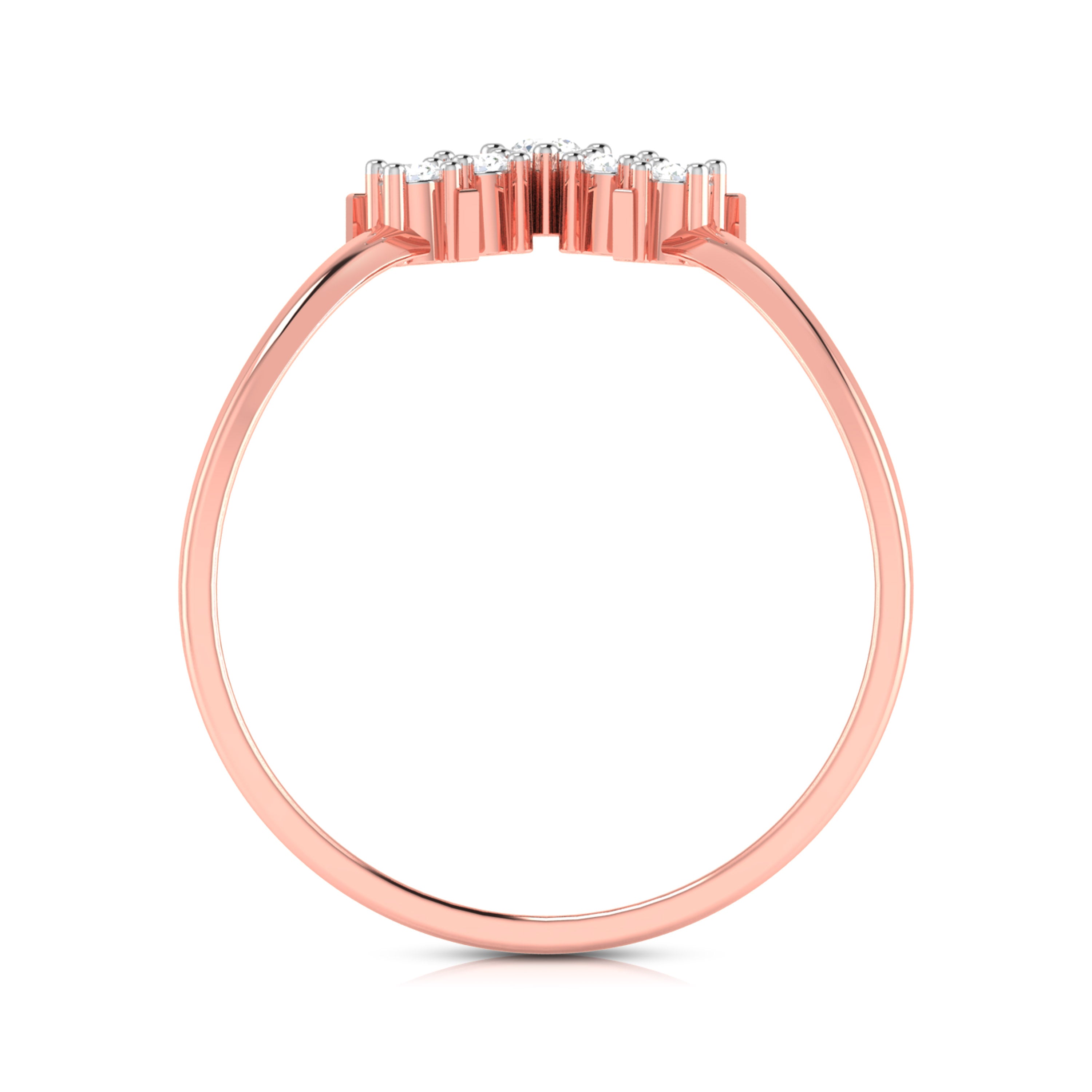 Pyramid lab grown diamond ring sleek ring Fiona Diamonds