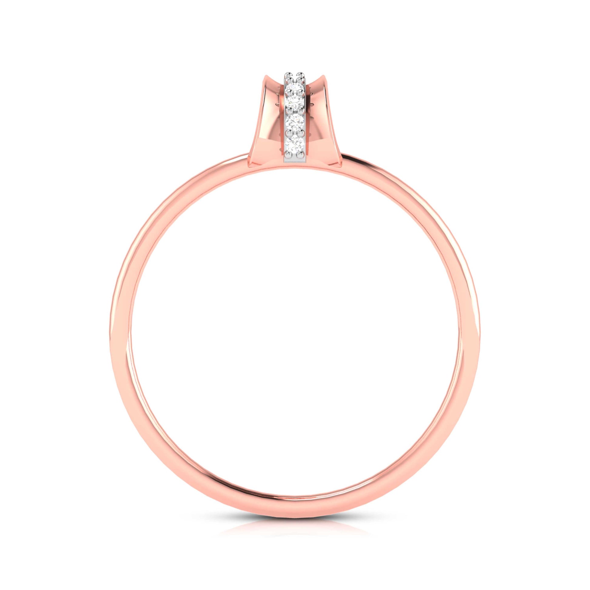 Linear lab grown diamond ring sleek ring Fiona Diamonds