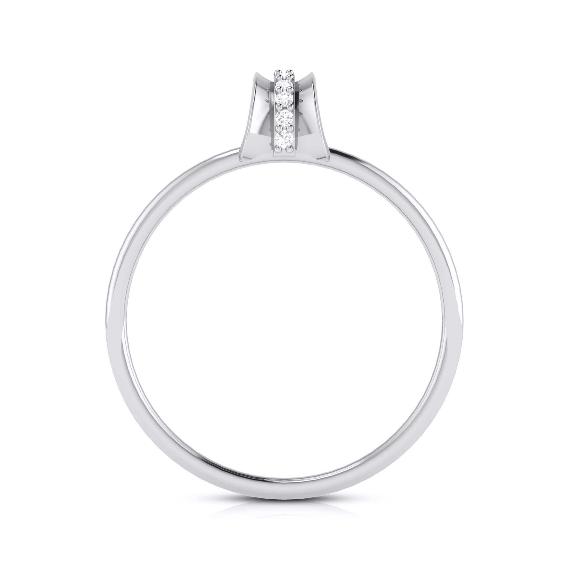 Linear lab grown diamond ring sleek ring Fiona Diamonds