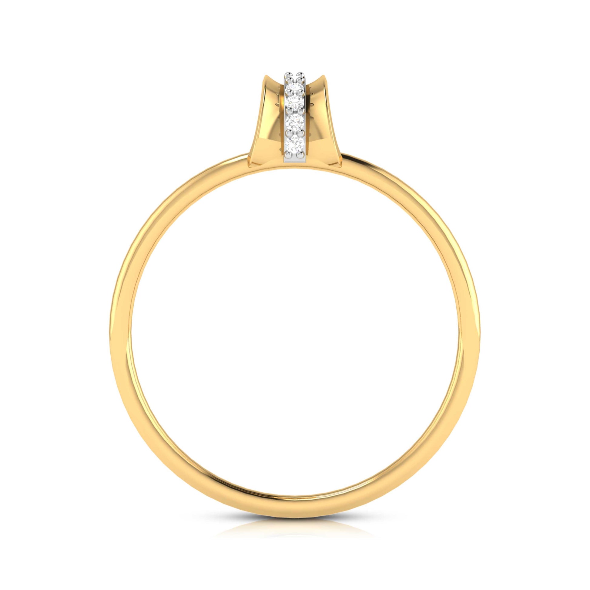 Linear lab grown diamond ring sleek ring Fiona Diamonds