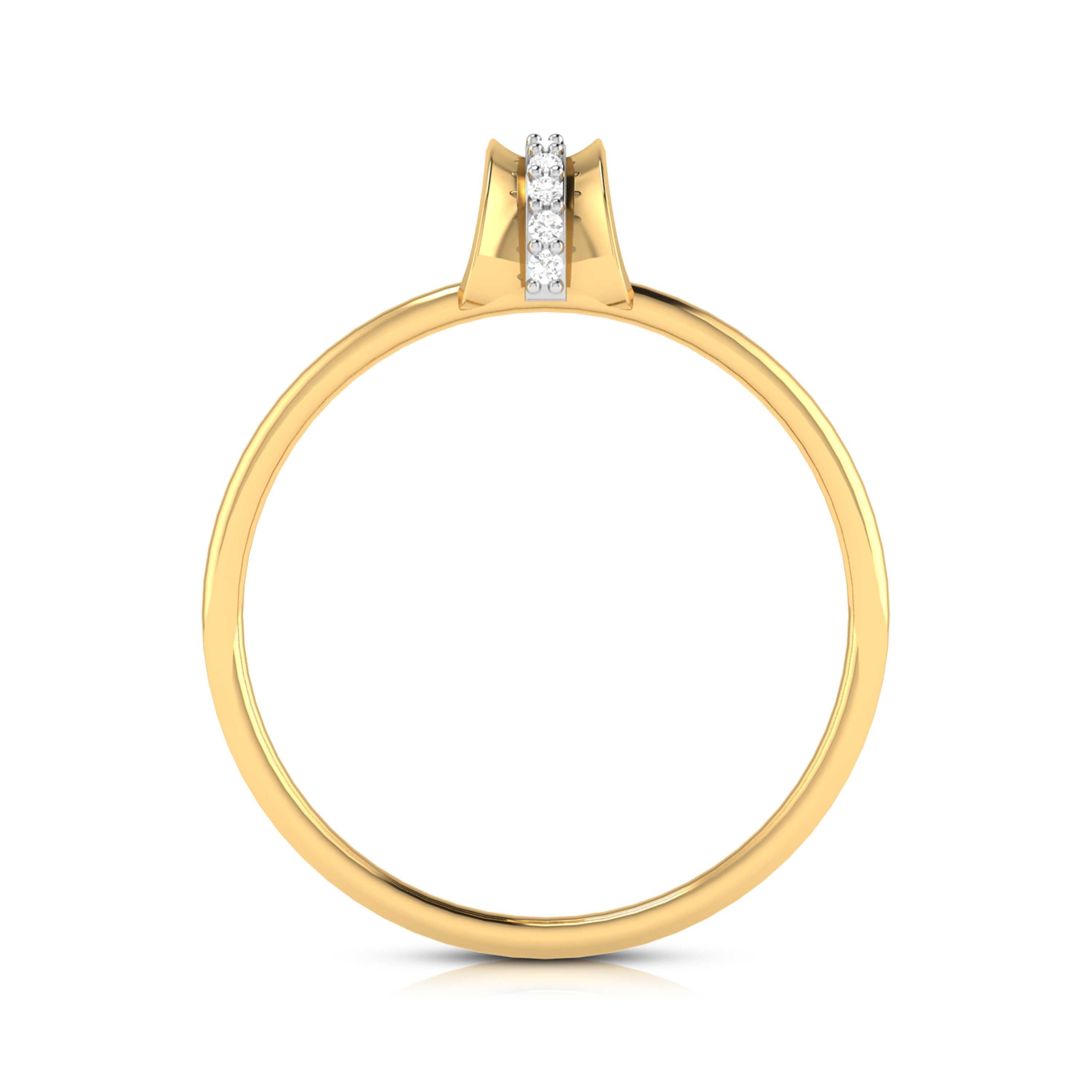 Linear lab grown diamond ring sleek ring Fiona Diamonds