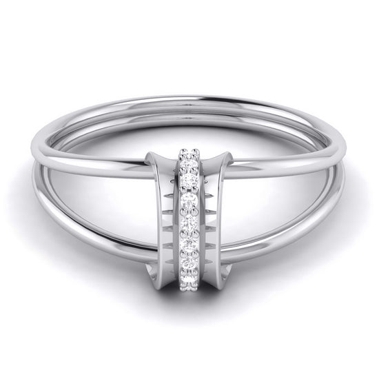Linear lab grown diamond ring sleek ring Fiona Diamonds