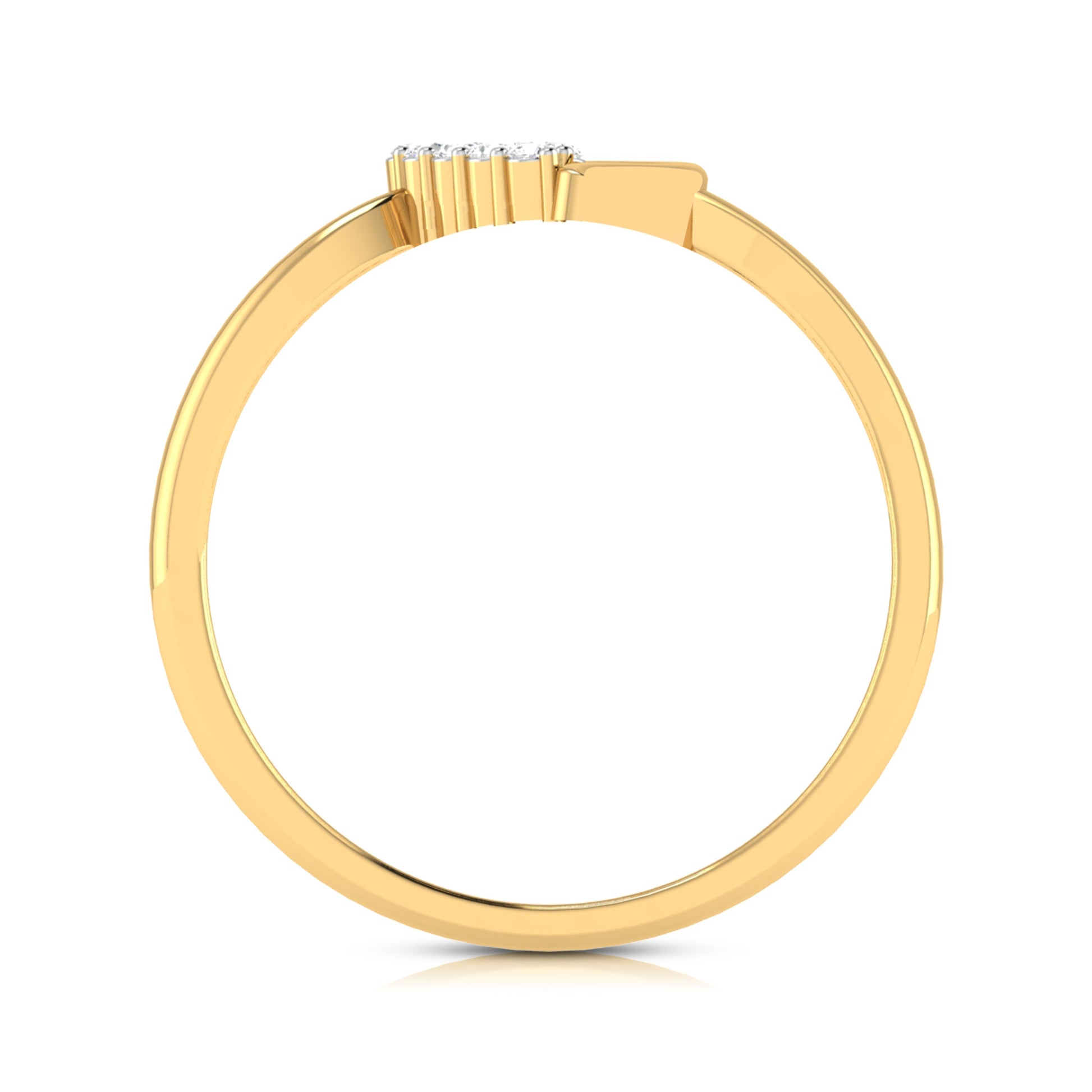 Fraction lab grown diamond ring sleek ring Fiona Diamonds