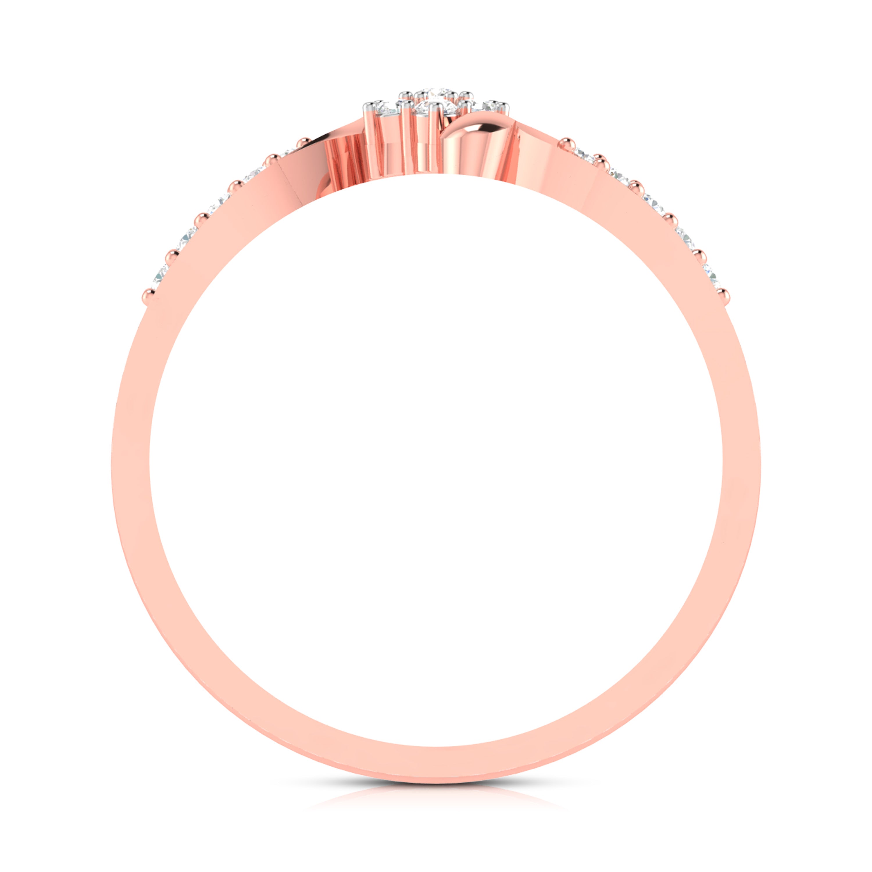 High lab grown diamond ring simple round ring design Fiona Diamonds