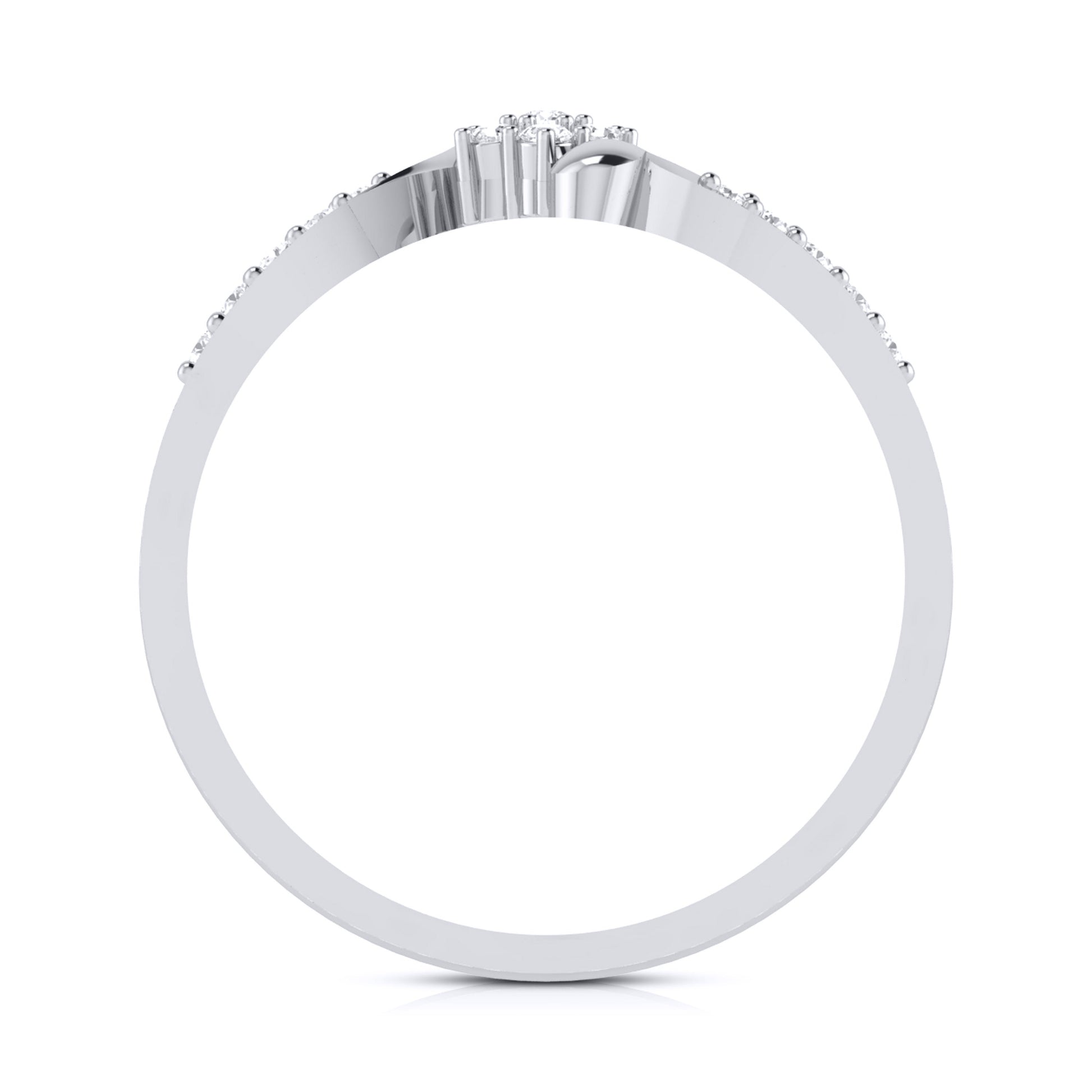 High lab grown diamond ring simple round ring design Fiona Diamonds