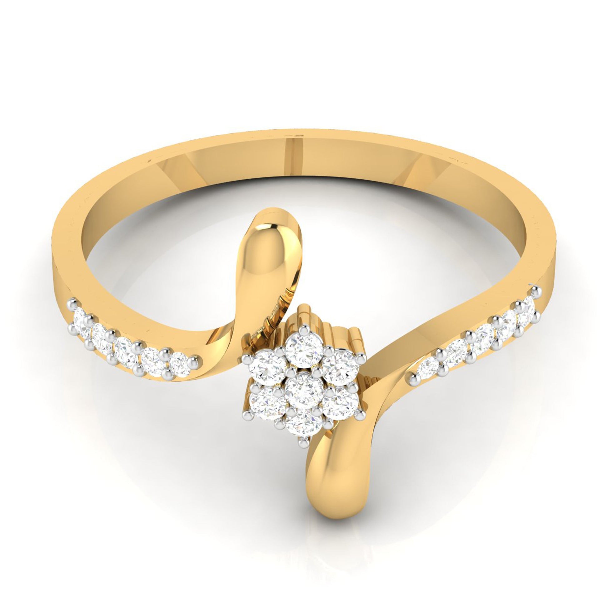 High lab grown diamond ring simple round ring design Fiona Diamonds