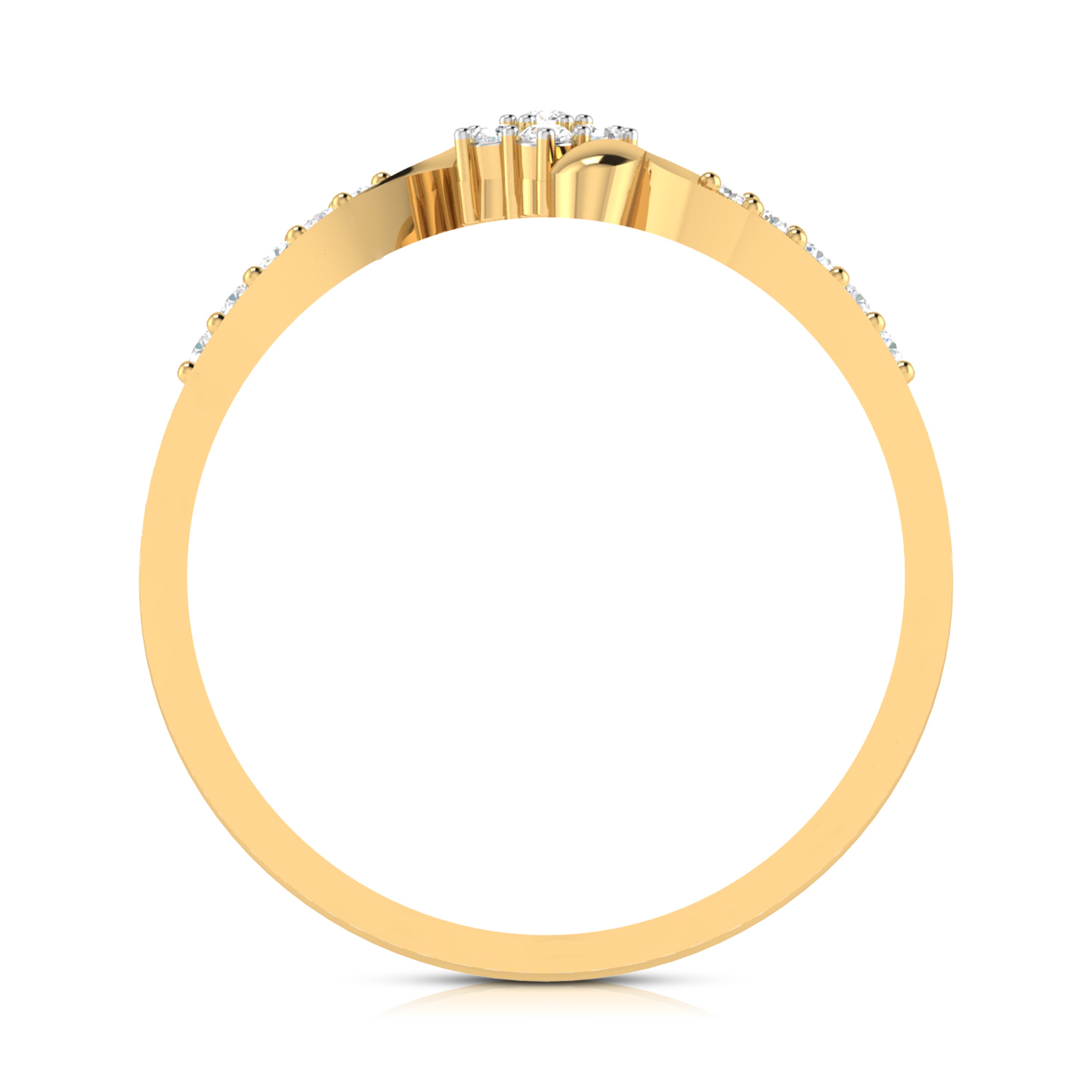 High lab grown diamond ring simple round ring design Fiona Diamonds