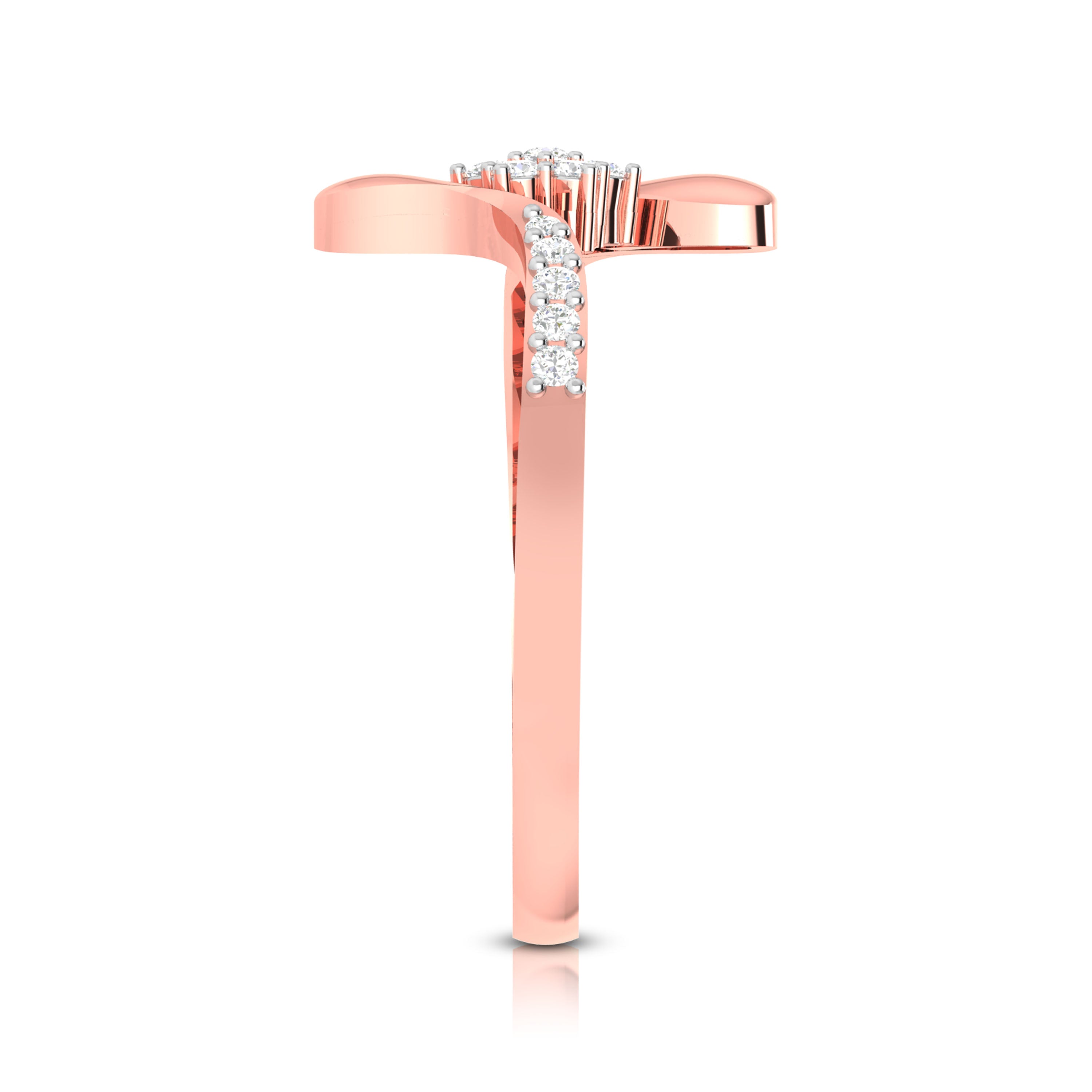 High lab grown diamond ring simple round ring design Fiona Diamonds