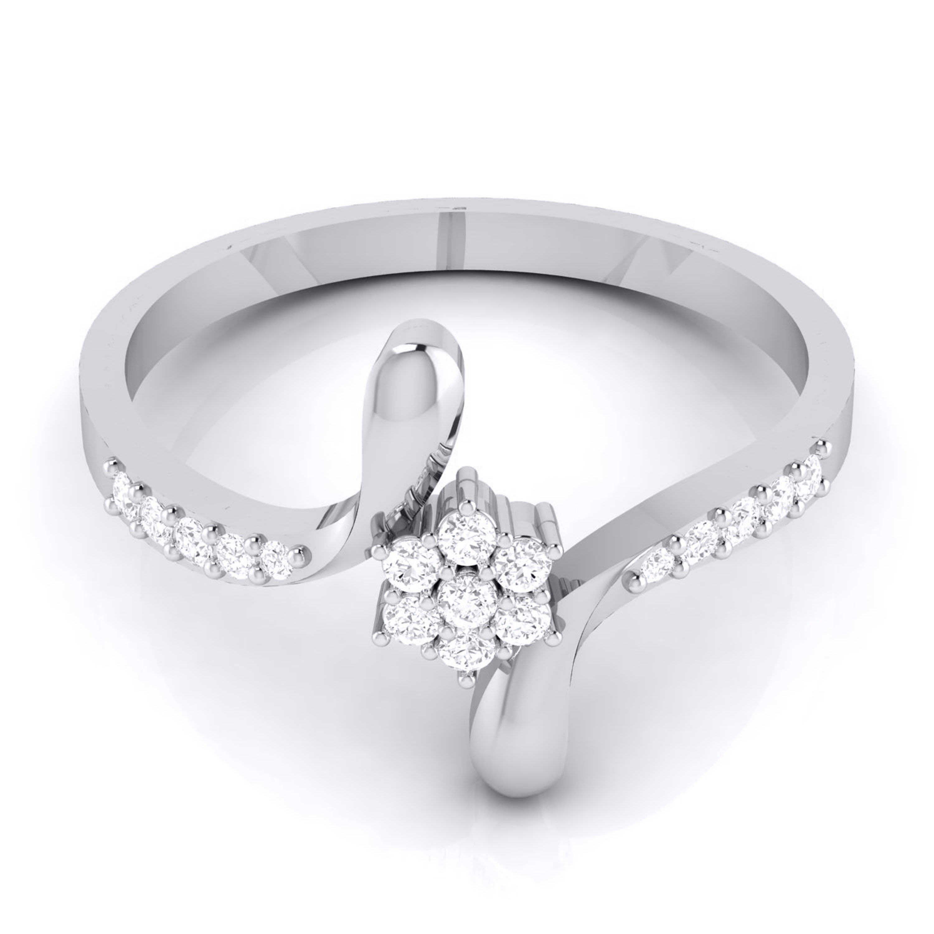 High lab grown diamond ring simple round ring design Fiona Diamonds