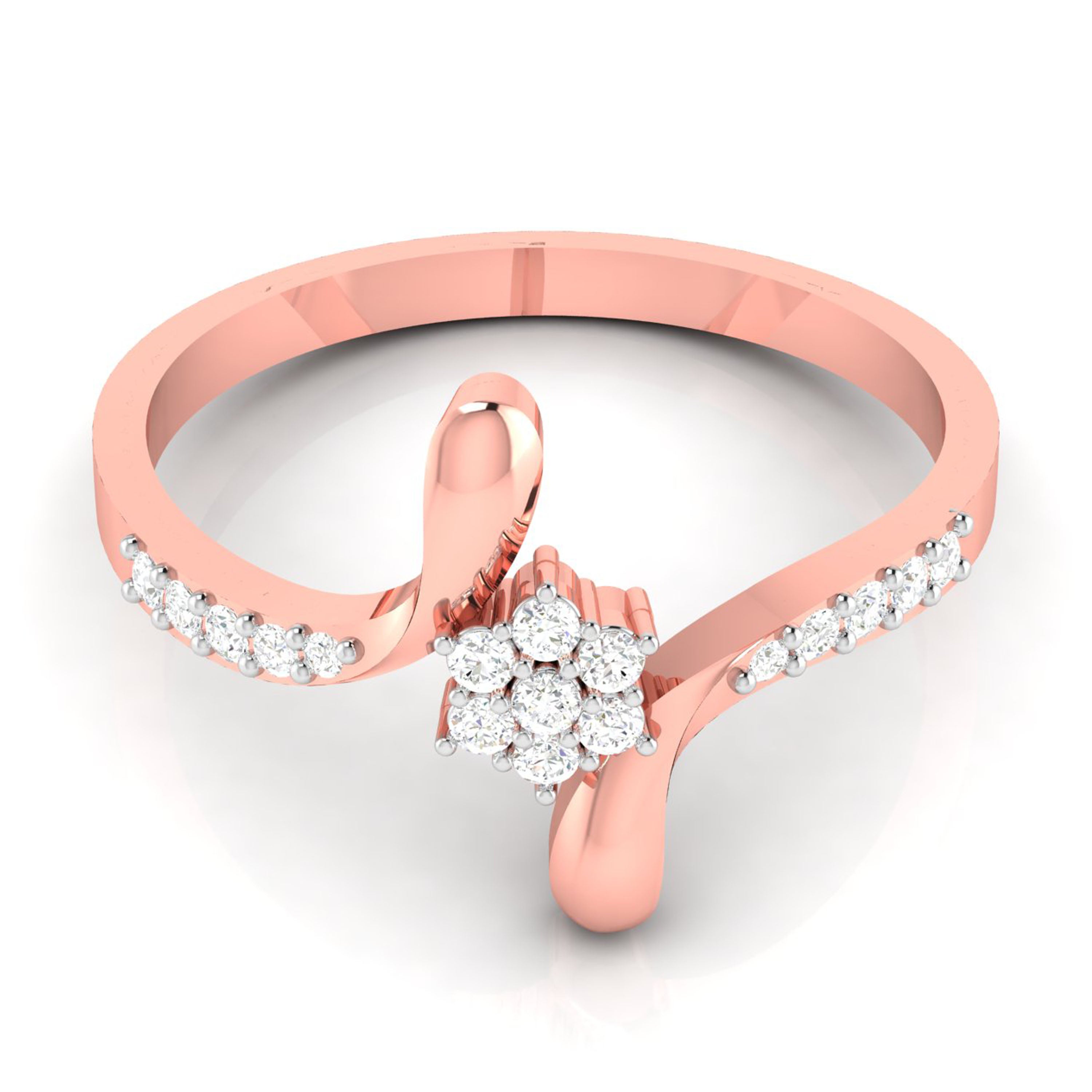 High lab grown diamond ring simple round ring design Fiona Diamonds