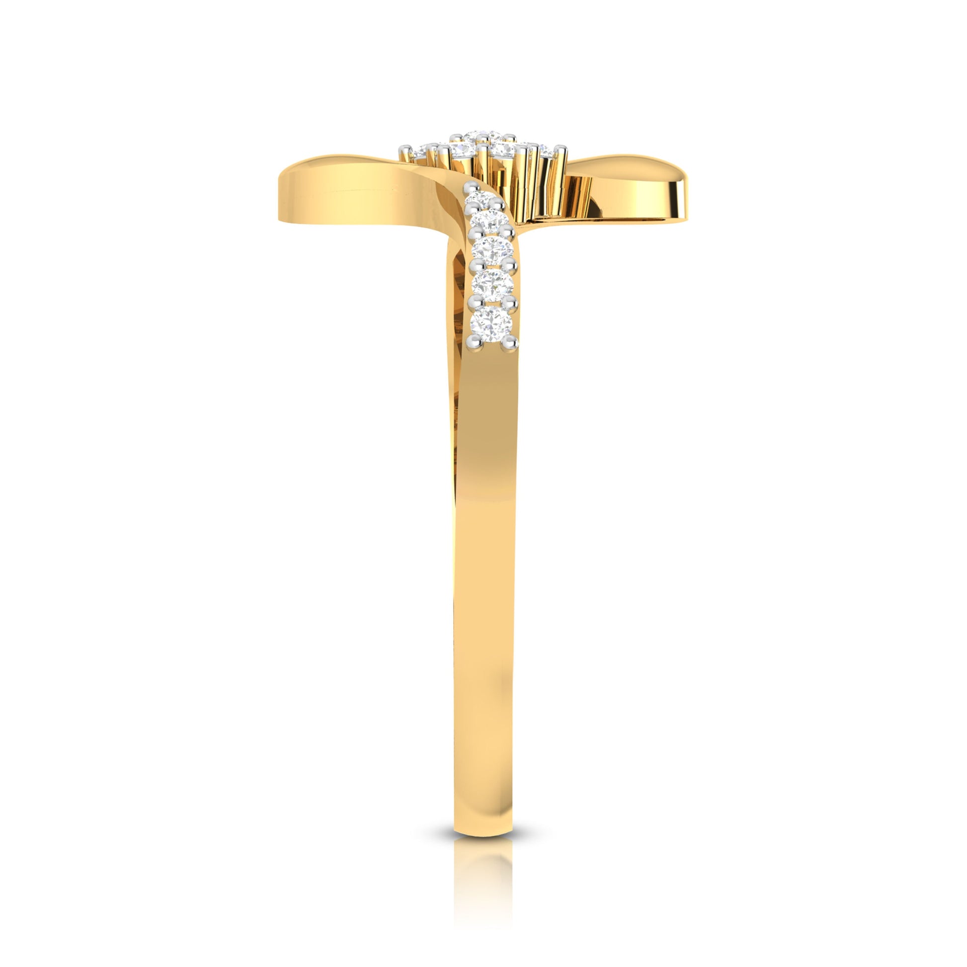 High lab grown diamond ring simple round ring design Fiona Diamonds