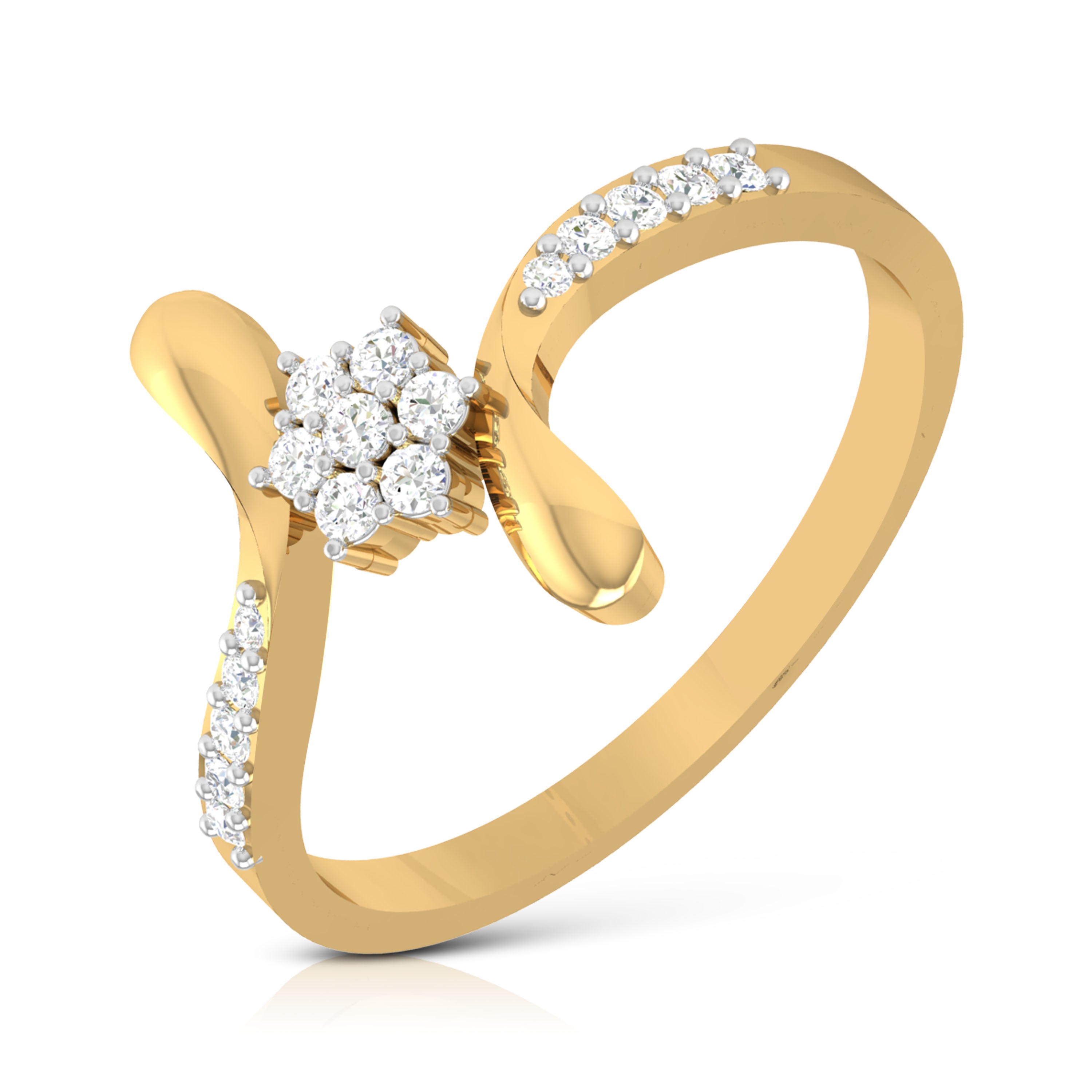 High lab grown diamond ring simple round ring design Fiona Diamonds