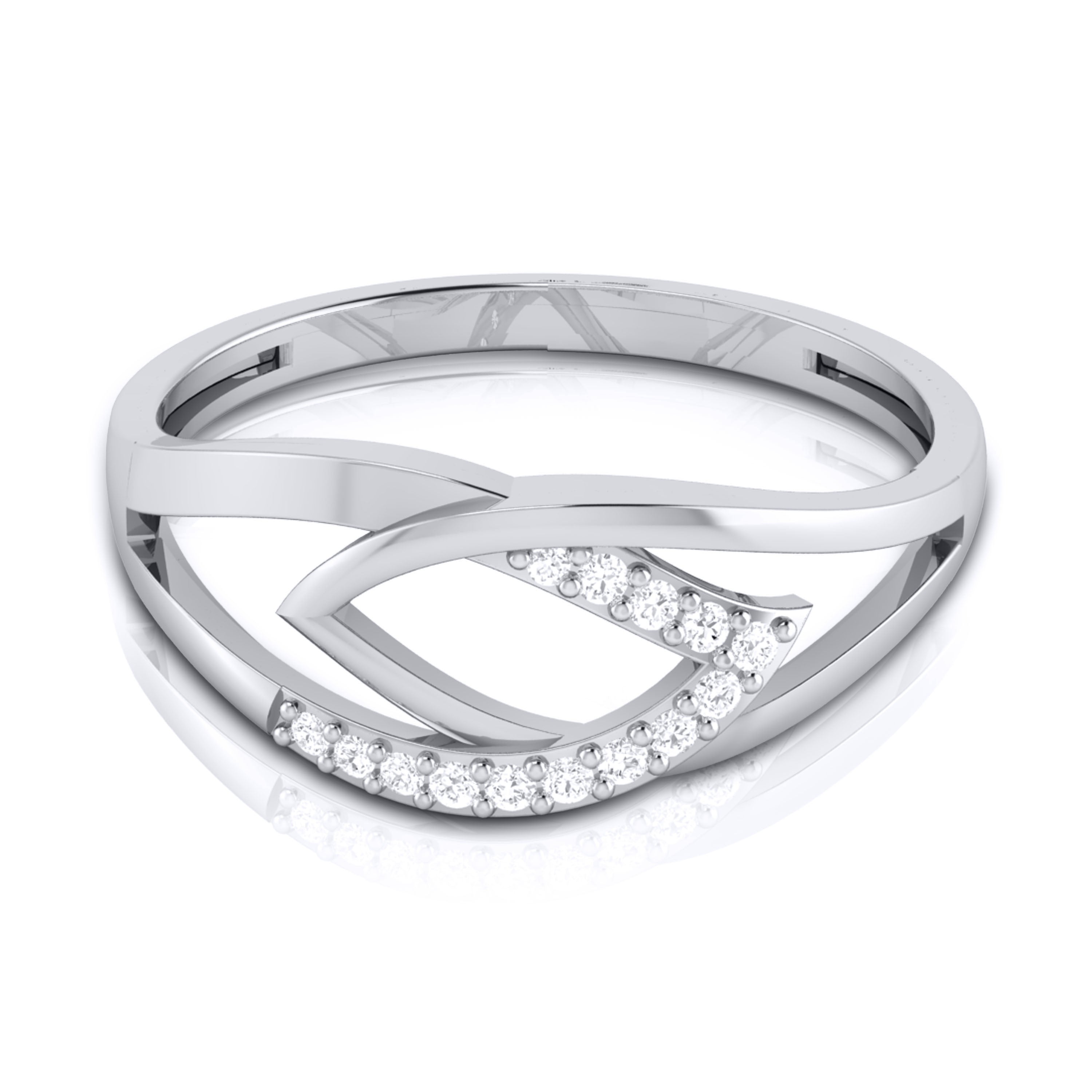 Convolute lab grown diamond ring unique ring design Fiona Diamonds
