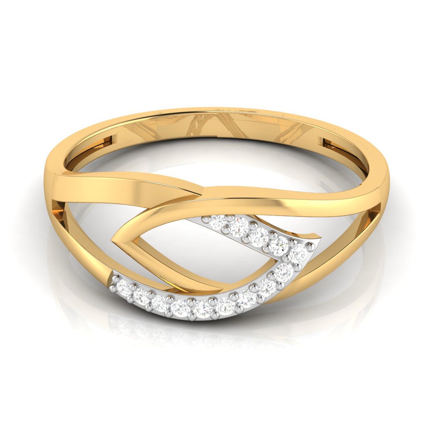 Load image into Gallery viewer, Convolute lab grown diamond ring unique ring design Fiona Diamonds
