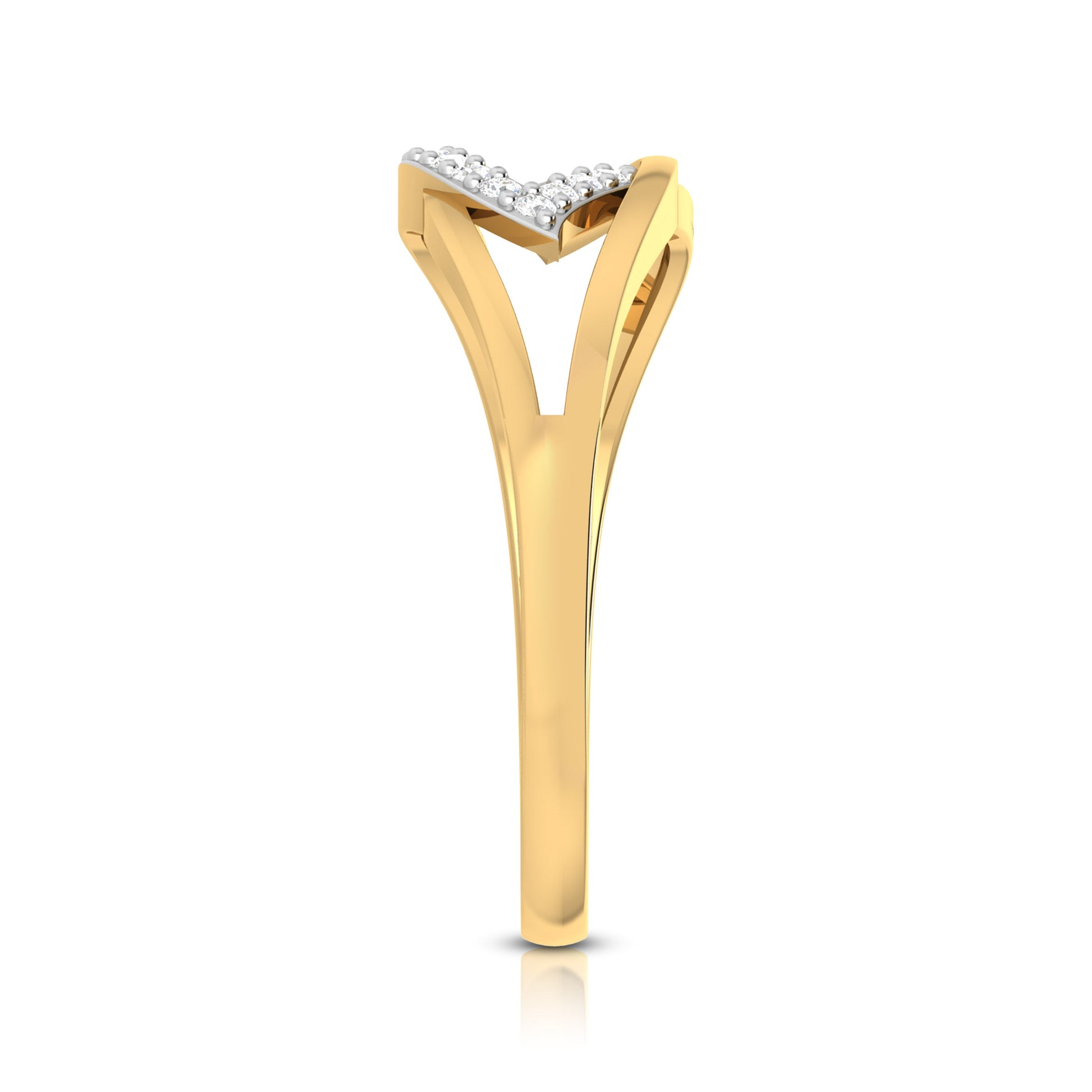 Convolute lab grown diamond ring unique ring design Fiona Diamonds