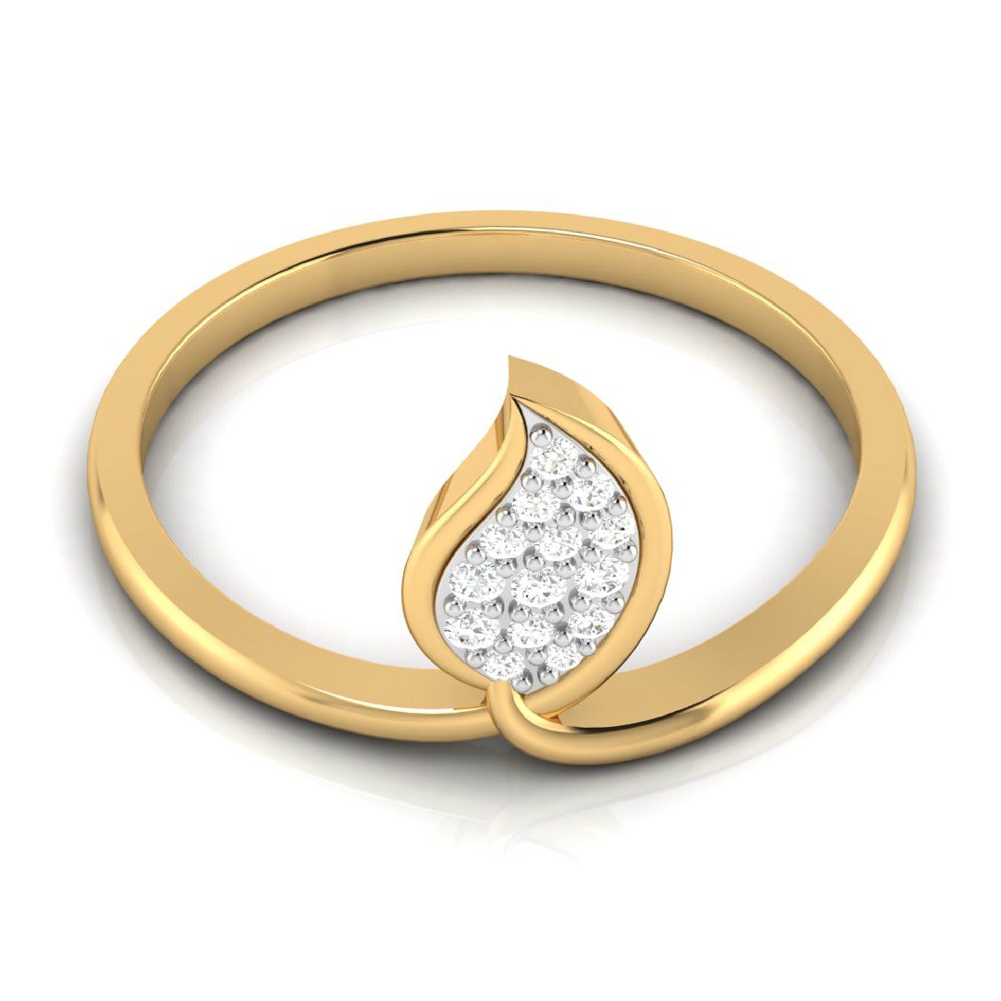 Hoja lab grown diamond ring unique ring design Fiona Diamonds