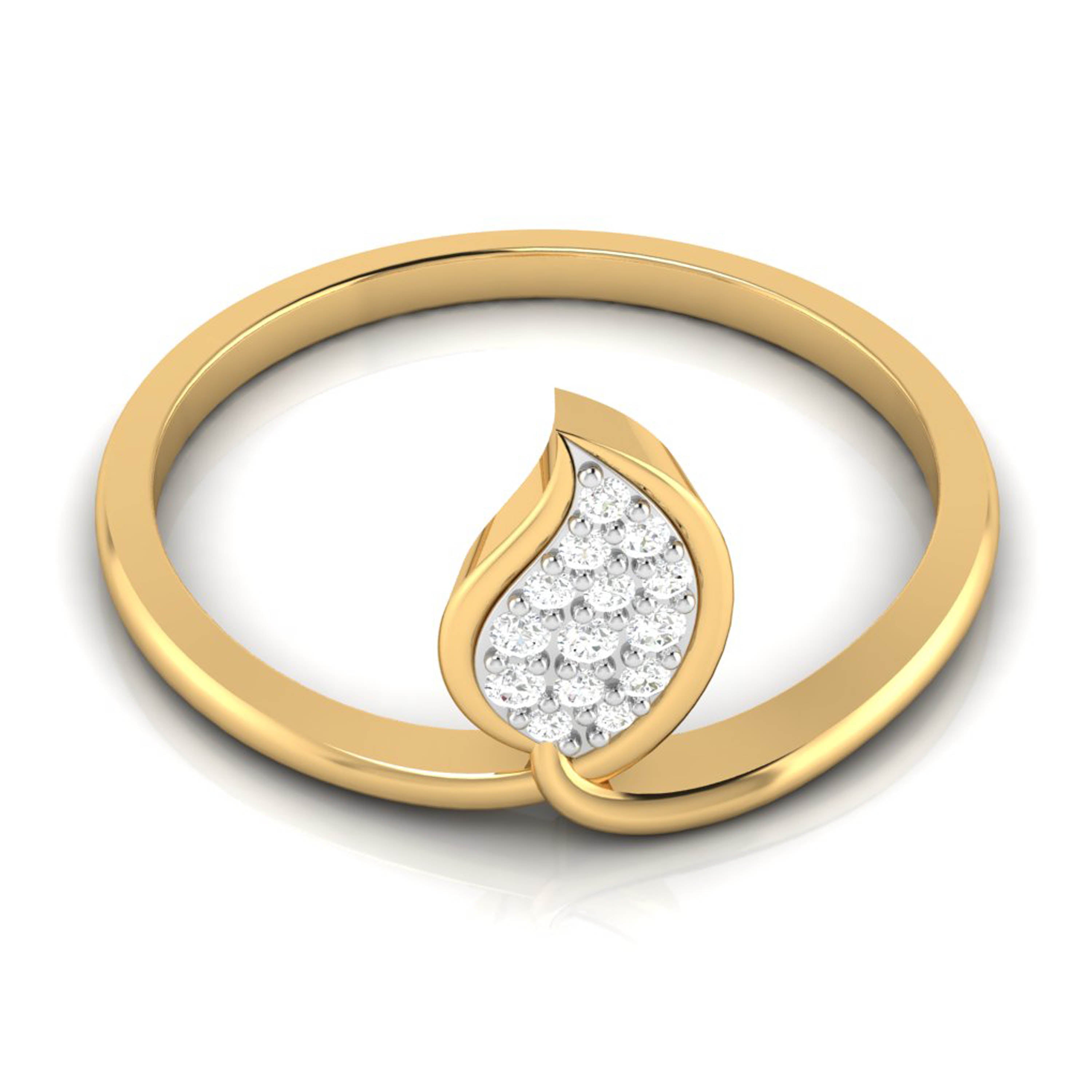 Hoja lab grown diamond ring unique ring design Fiona Diamonds