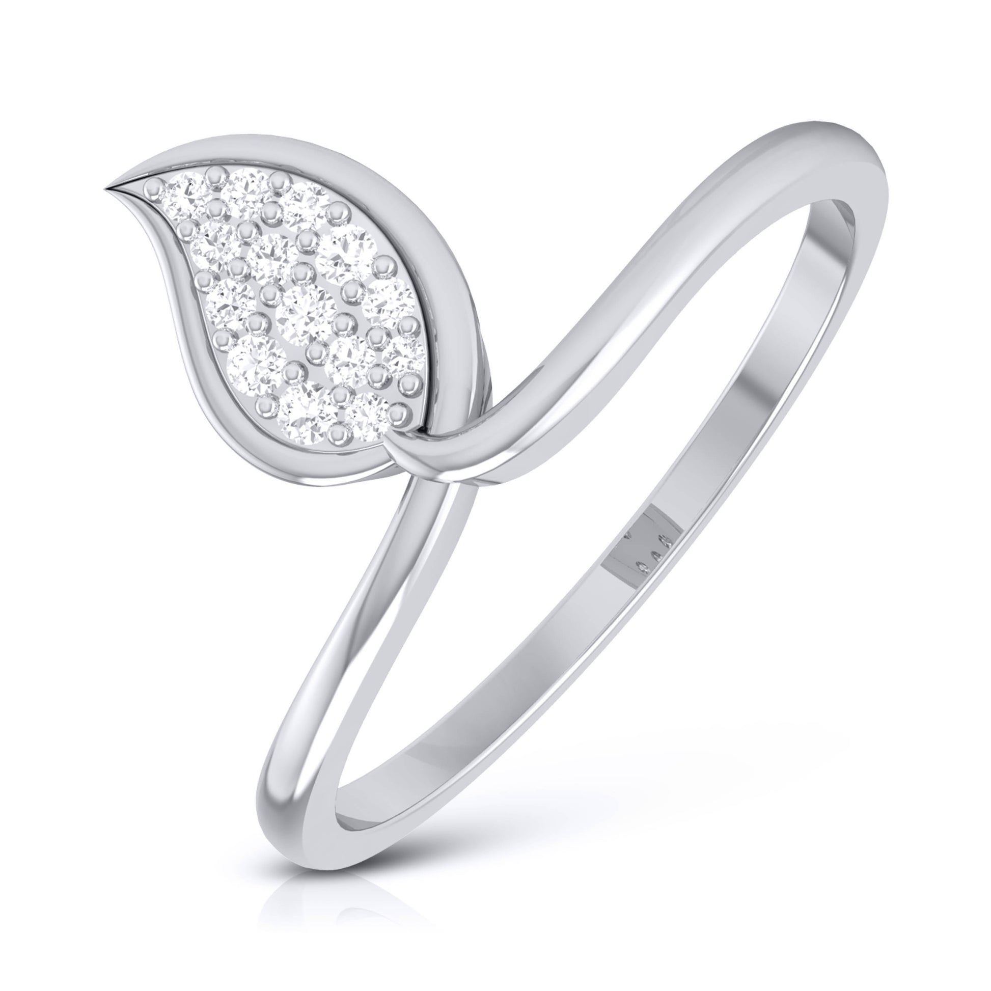 Hoja lab grown diamond ring unique ring design Fiona Diamonds