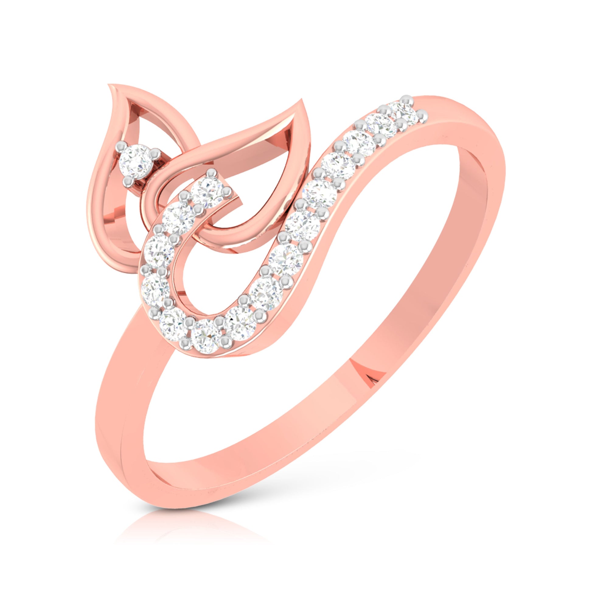 Needle lab grown diamond ring unique ring design Fiona Diamonds
