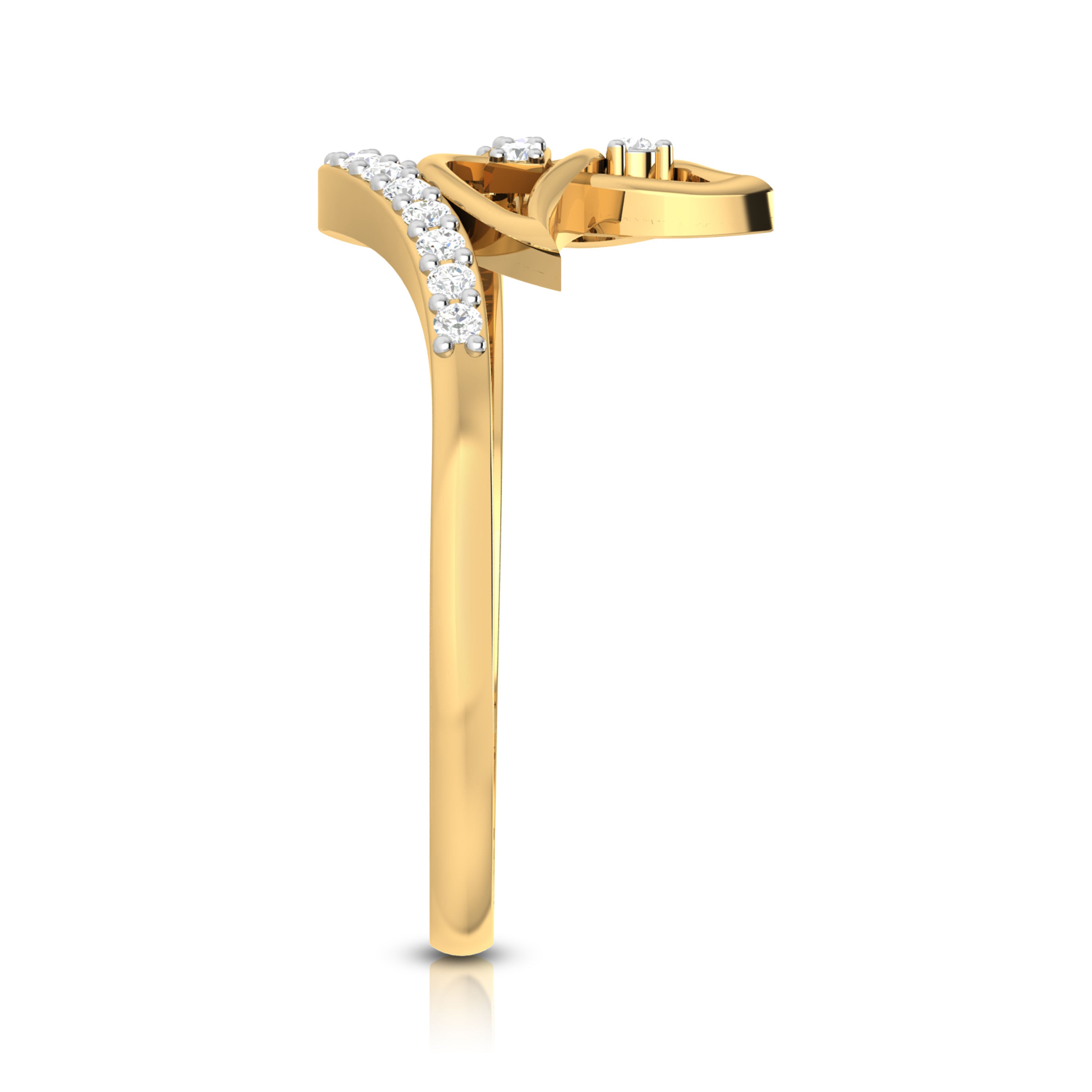 Needle lab grown diamond ring unique ring design Fiona Diamonds