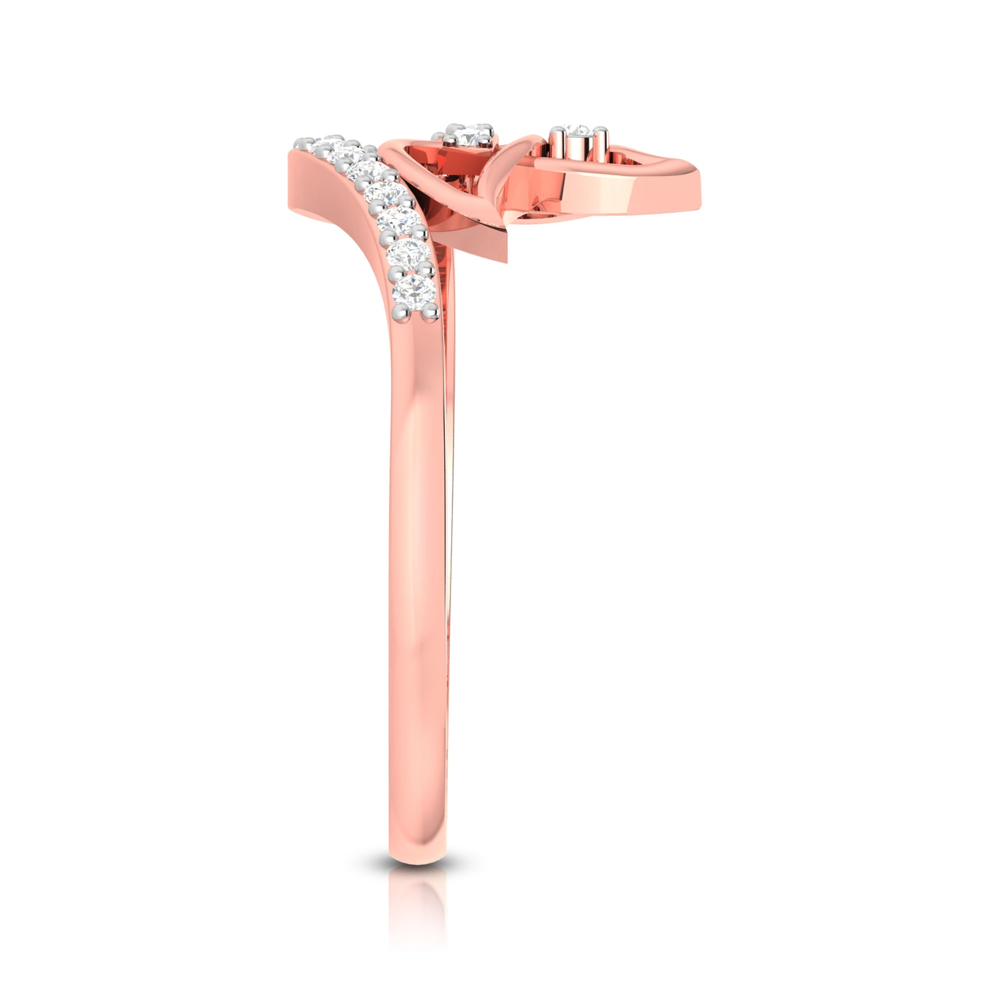 Needle lab grown diamond ring unique ring design Fiona Diamonds