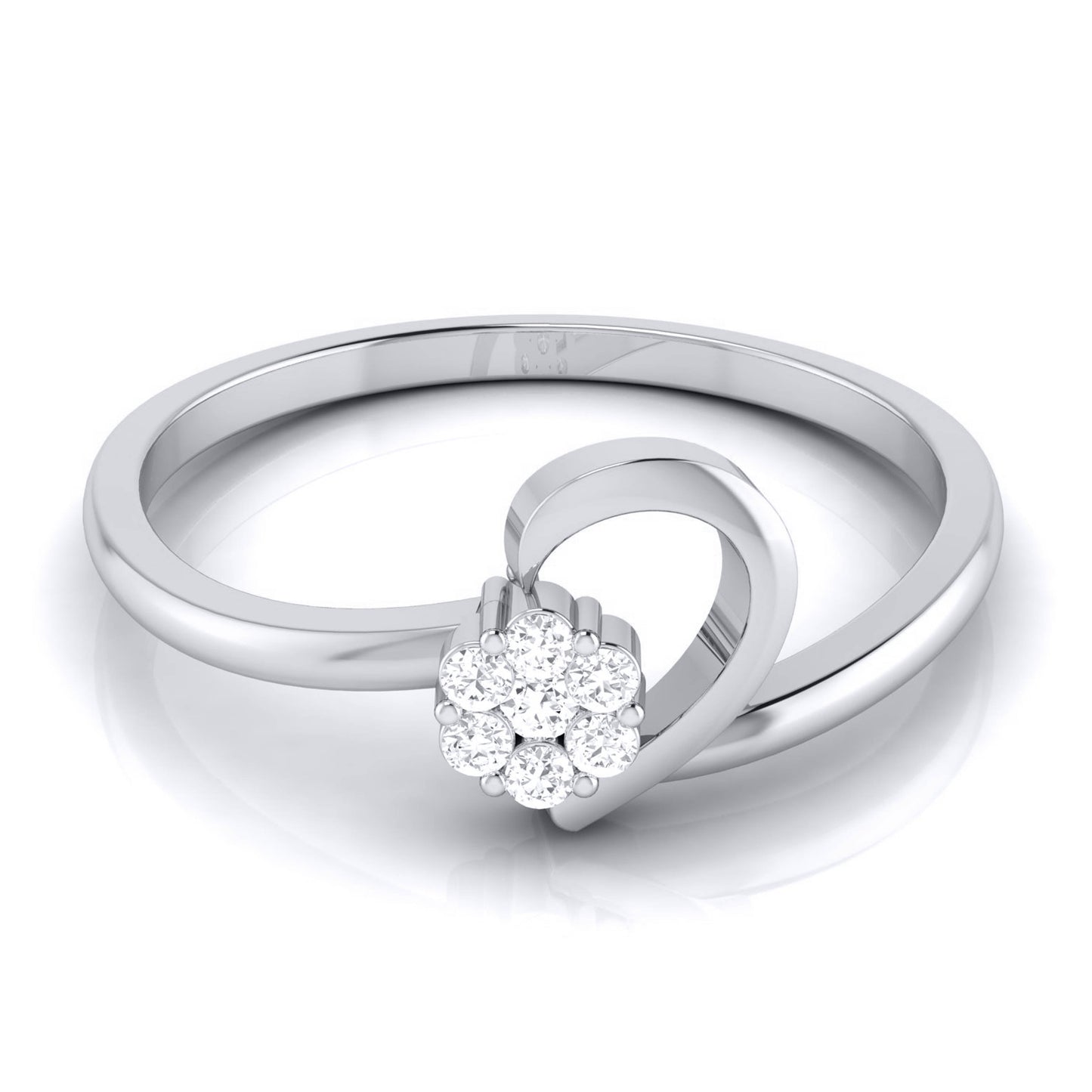 Floral Engagement Rings - Platinum Wedding Ring ADLR424