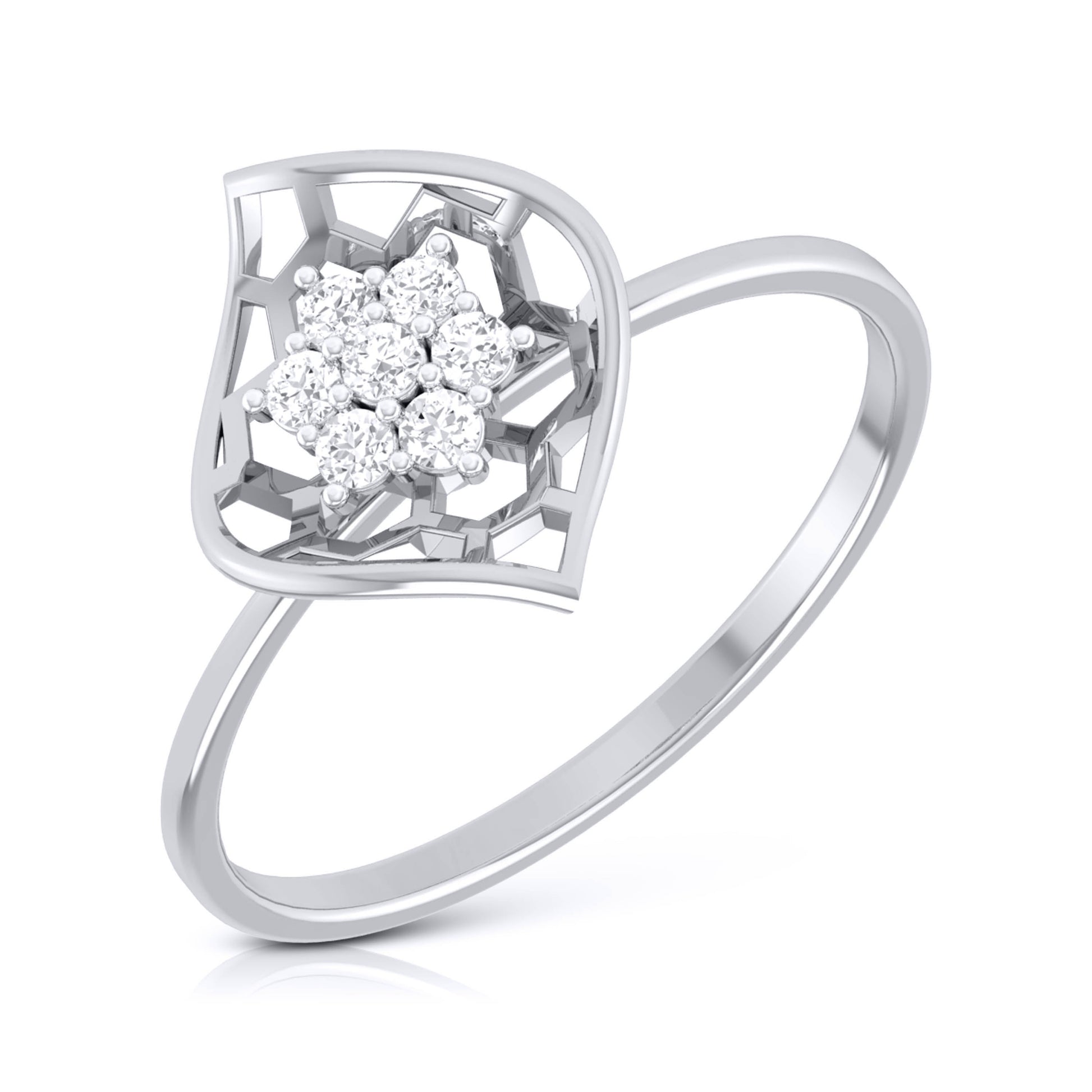 Marigold lab grown diamond ring unique ring design Fiona Diamonds