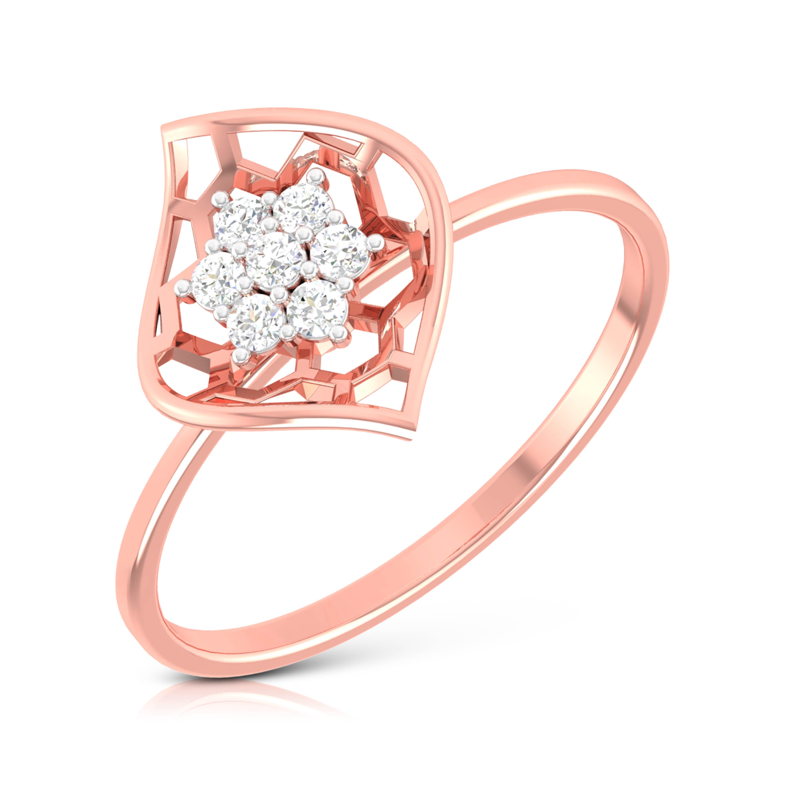 Marigold lab grown diamond ring unique ring design Fiona Diamonds