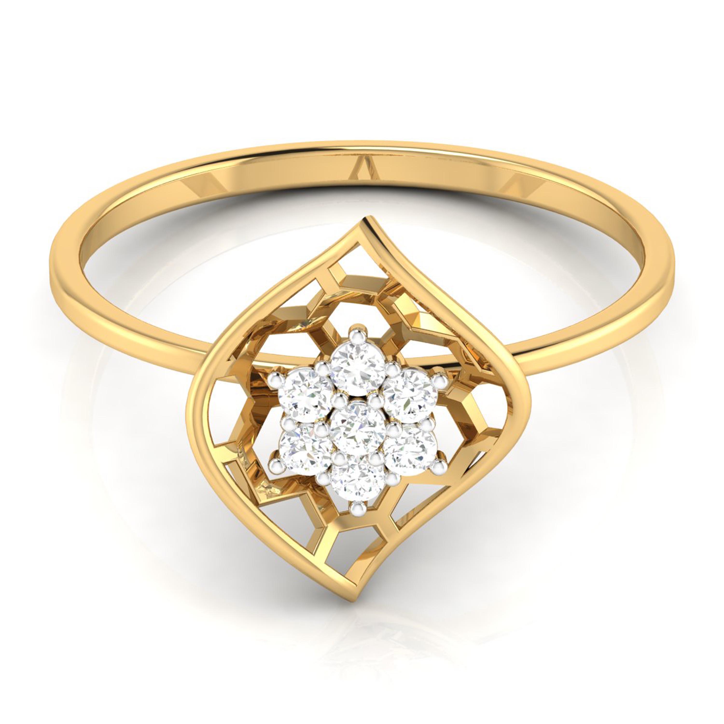 Marigold lab grown diamond ring unique ring design Fiona Diamonds