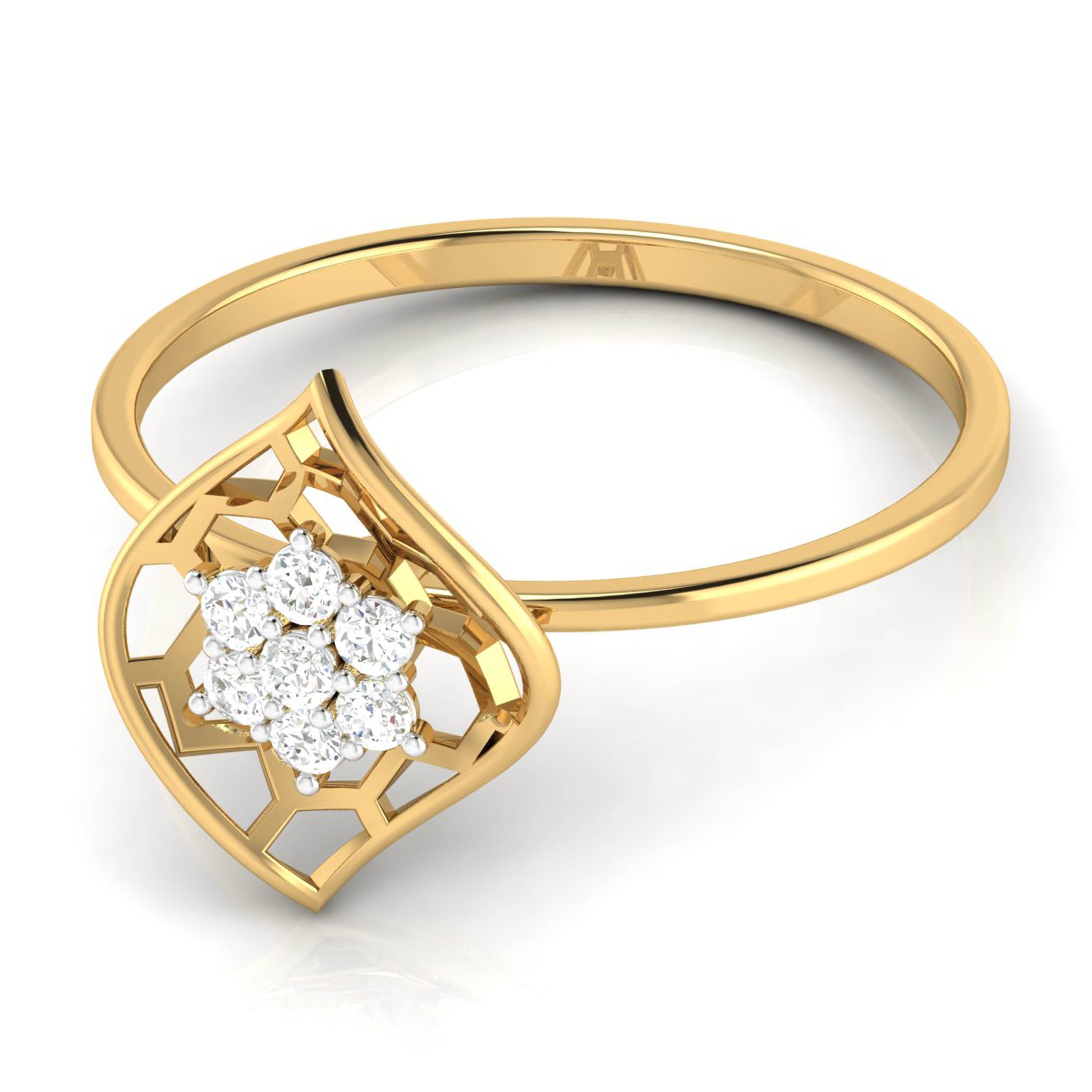 Marigold lab grown diamond ring unique ring design Fiona Diamonds