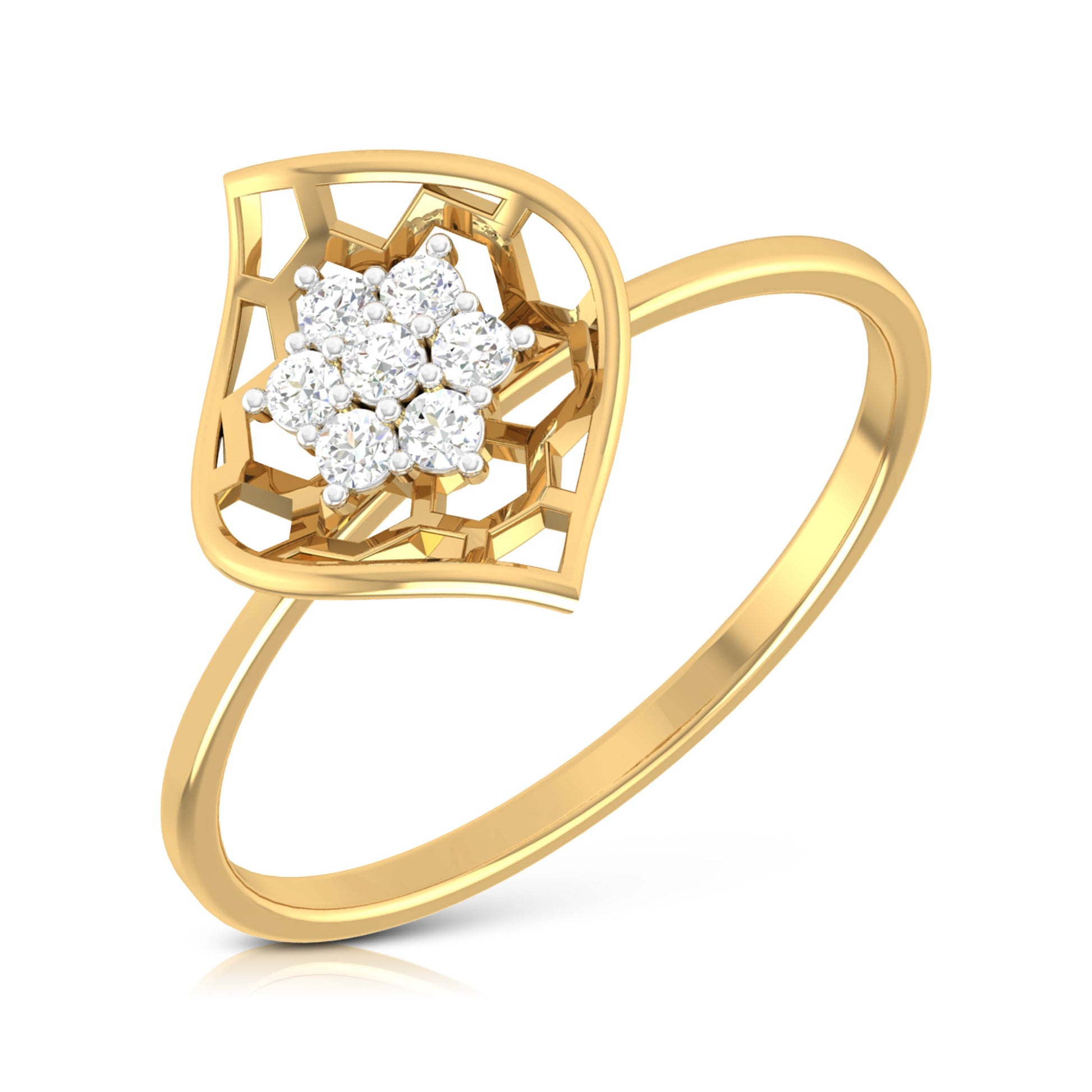 Marigold lab grown diamond ring unique ring design Fiona Diamonds