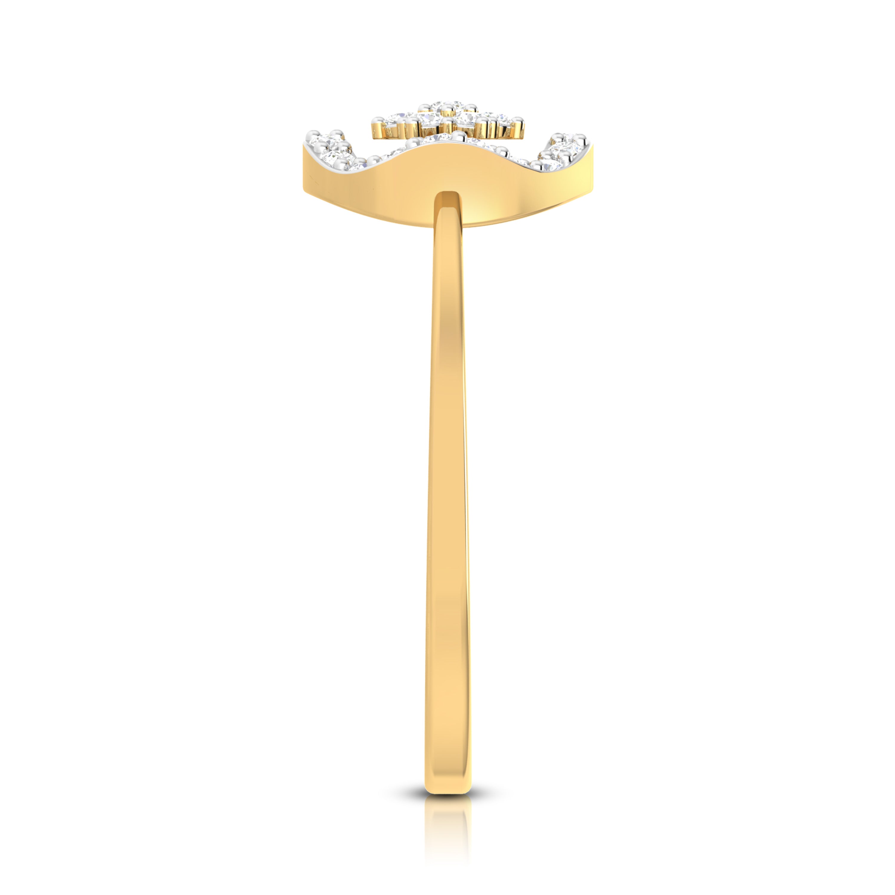 Track lab grown diamond ring sleek ring Fiona Diamonds