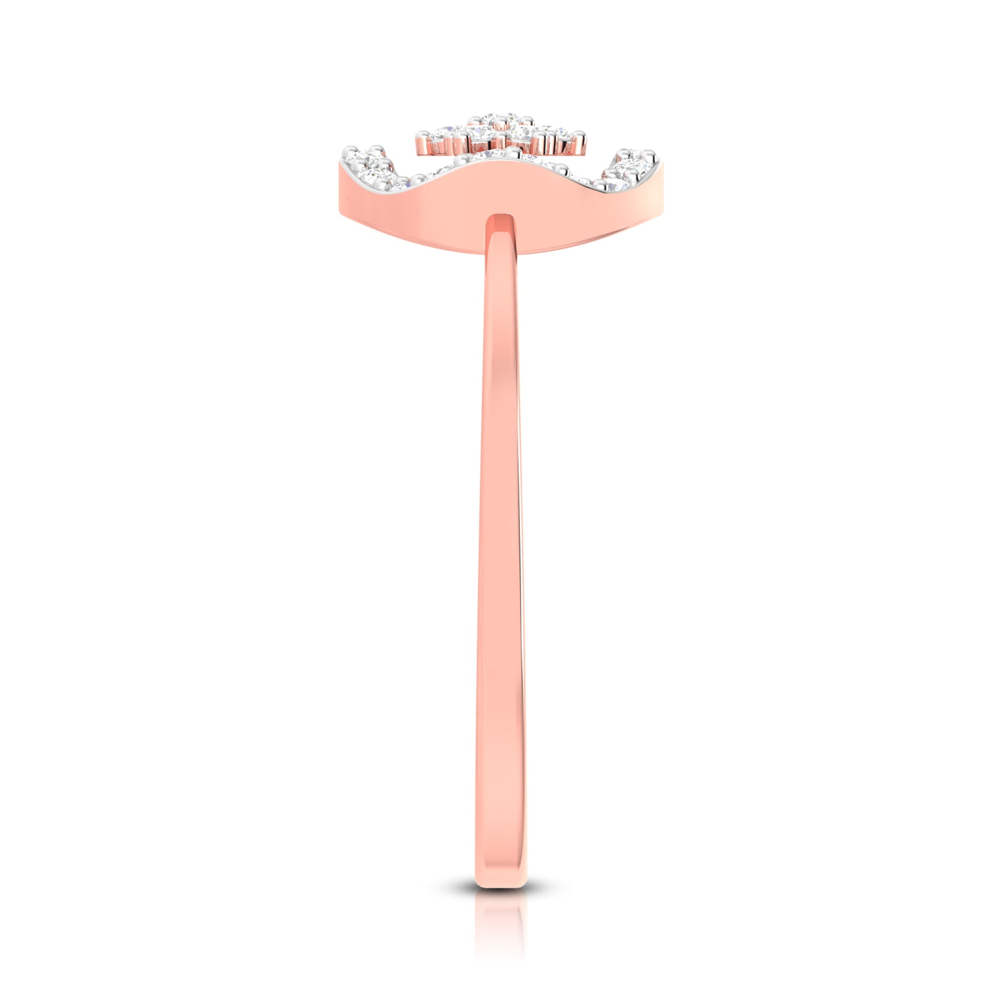 Track lab grown diamond ring sleek ring Fiona Diamonds