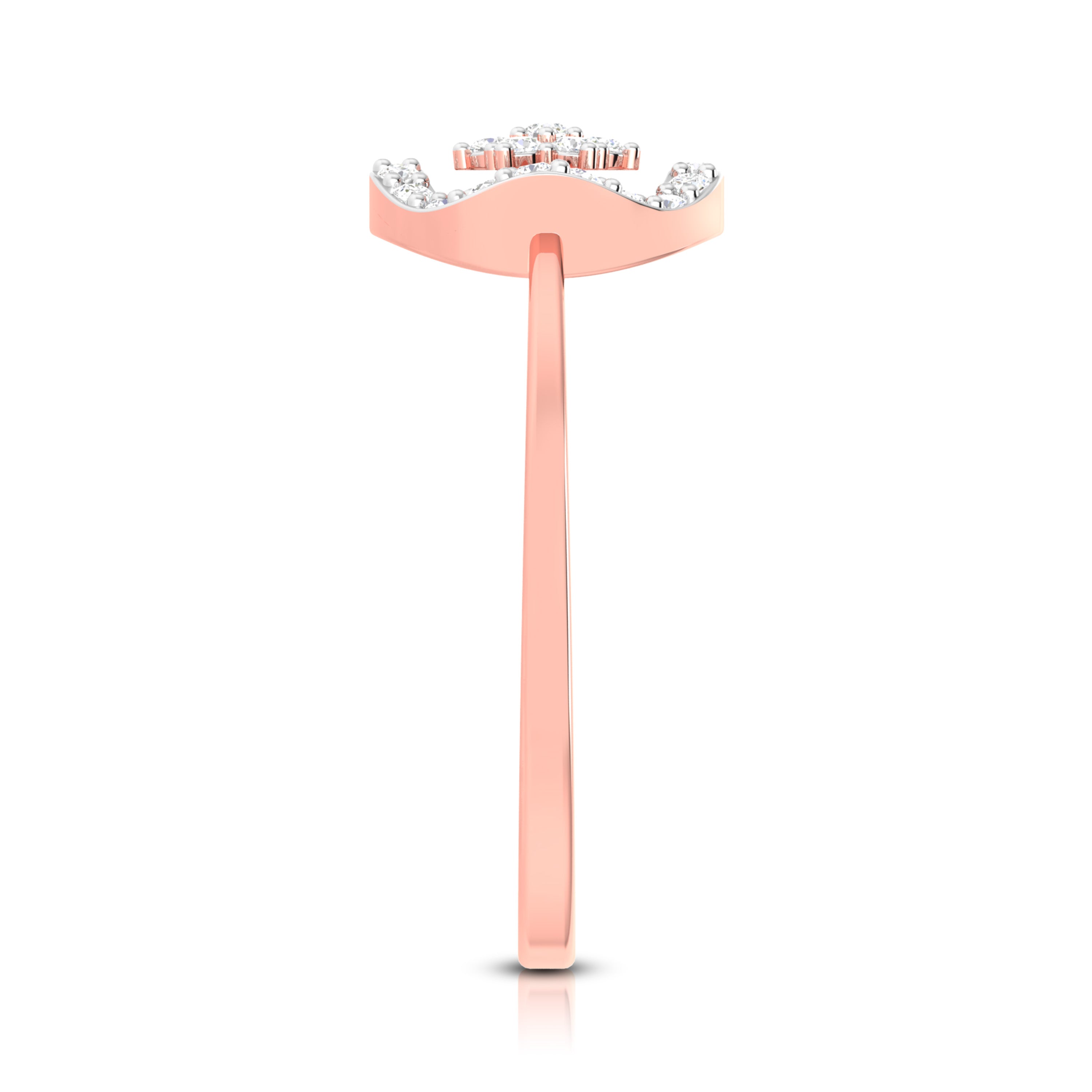 Track lab grown diamond ring sleek ring Fiona Diamonds