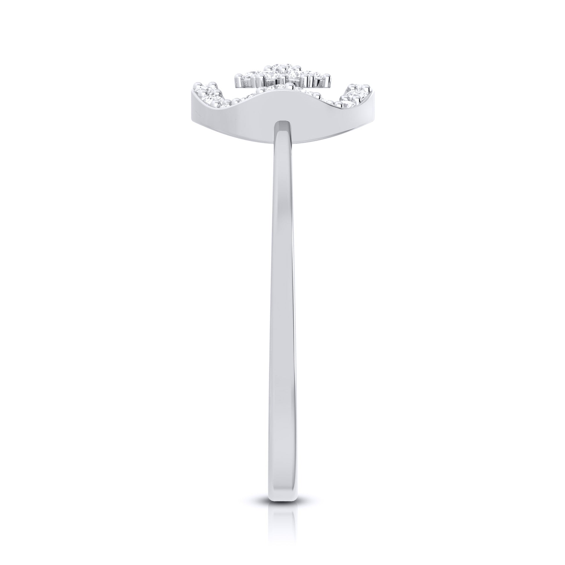 Track lab grown diamond ring sleek ring Fiona Diamonds