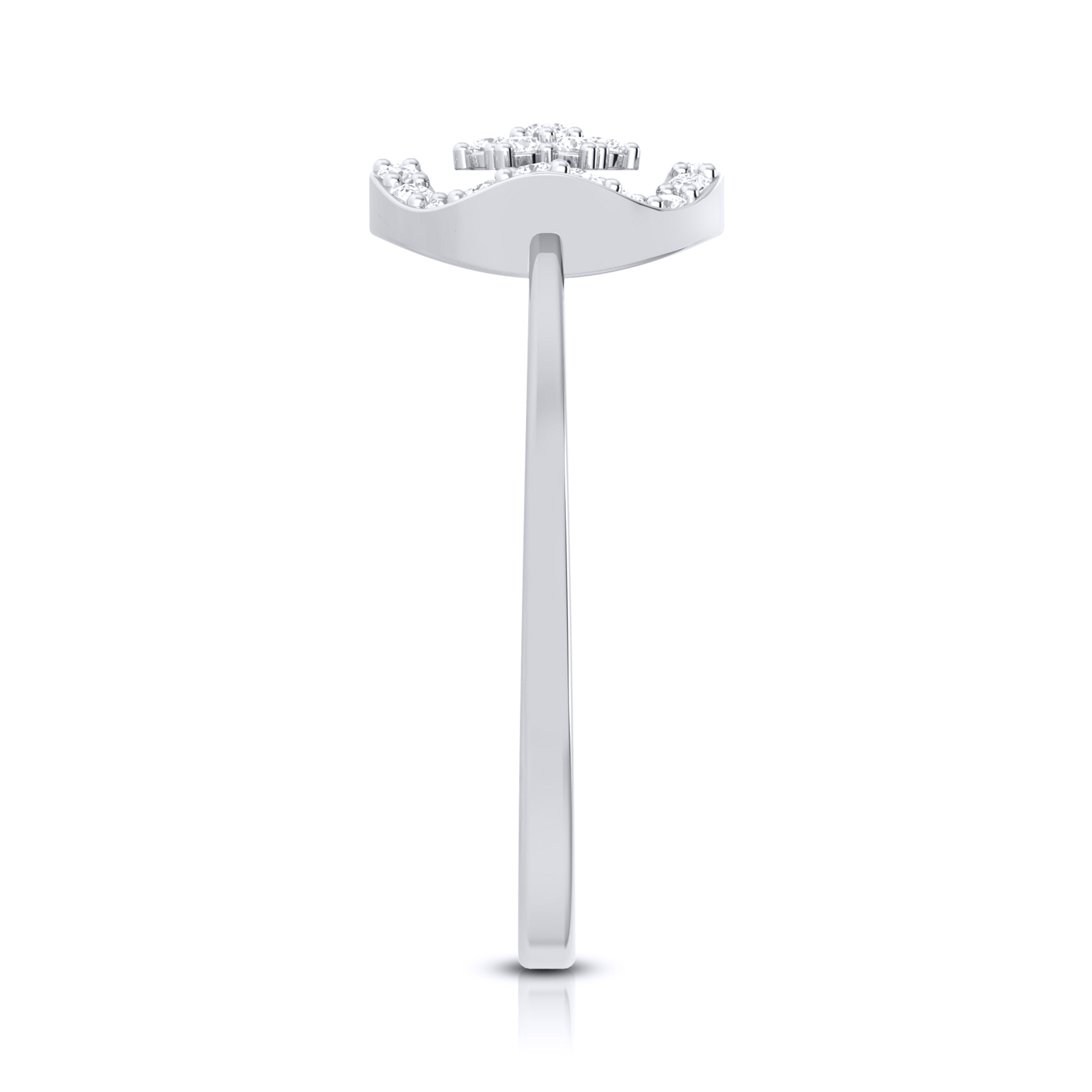 Track lab grown diamond ring sleek ring Fiona Diamonds