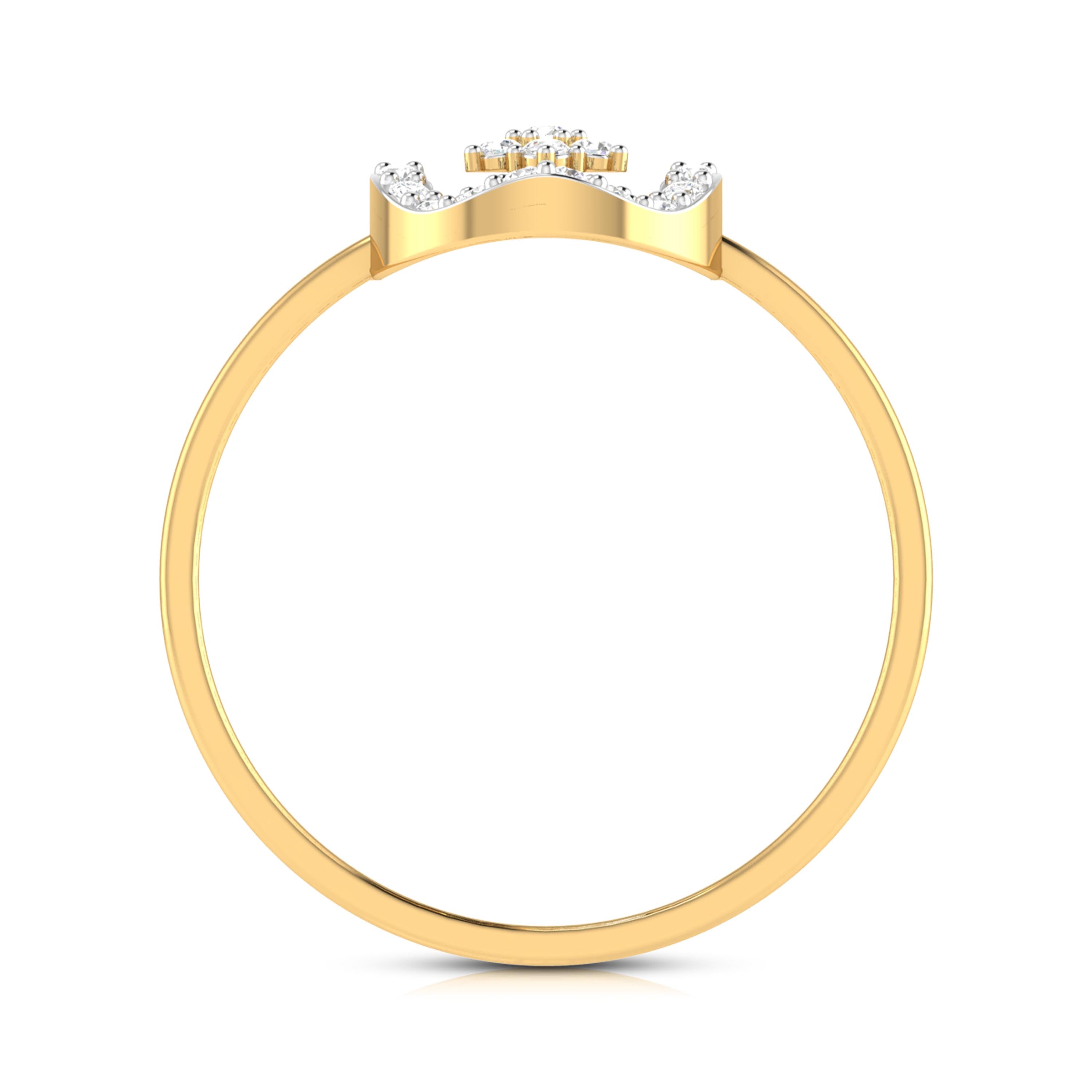 Track lab grown diamond ring sleek ring Fiona Diamonds