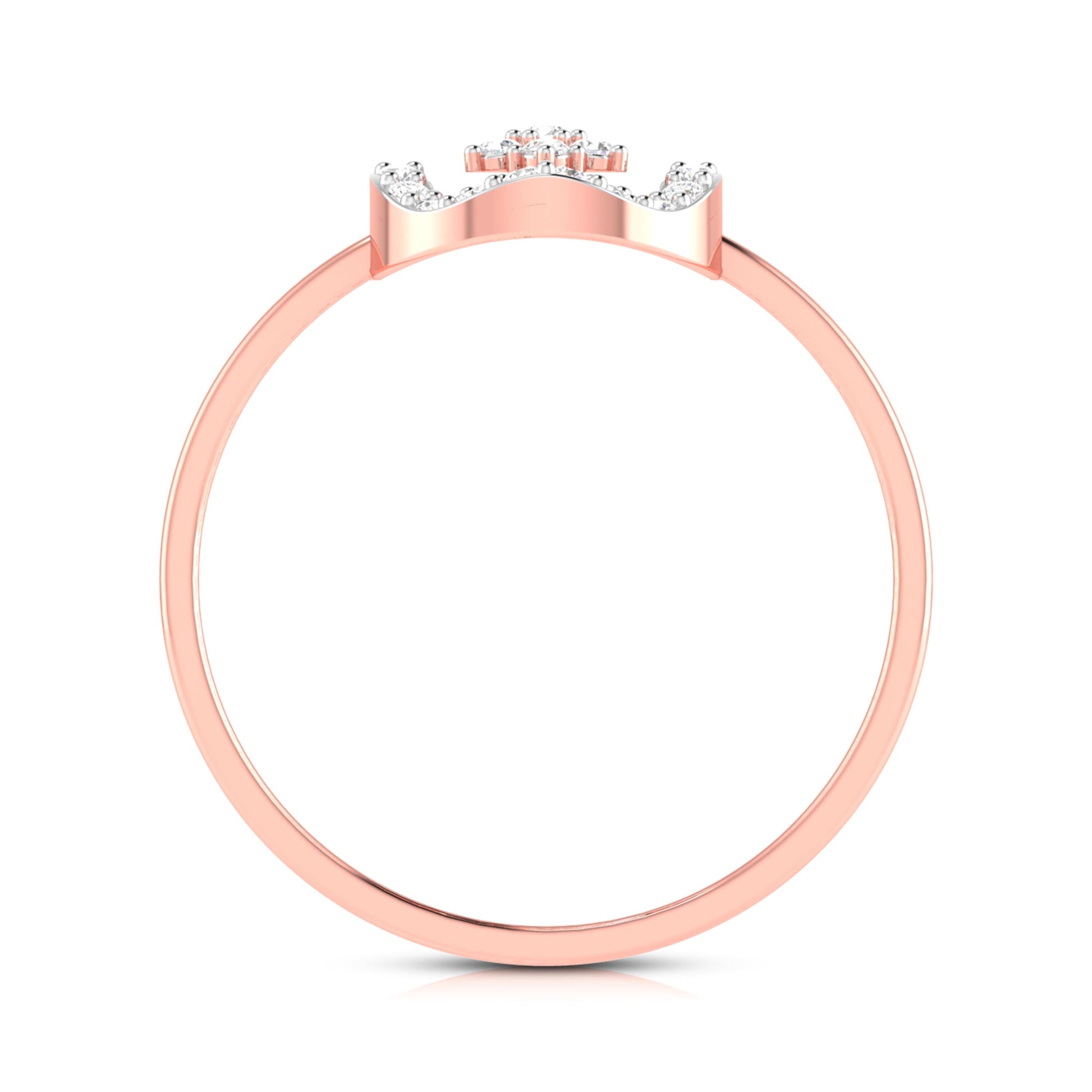 Track lab grown diamond ring sleek ring Fiona Diamonds