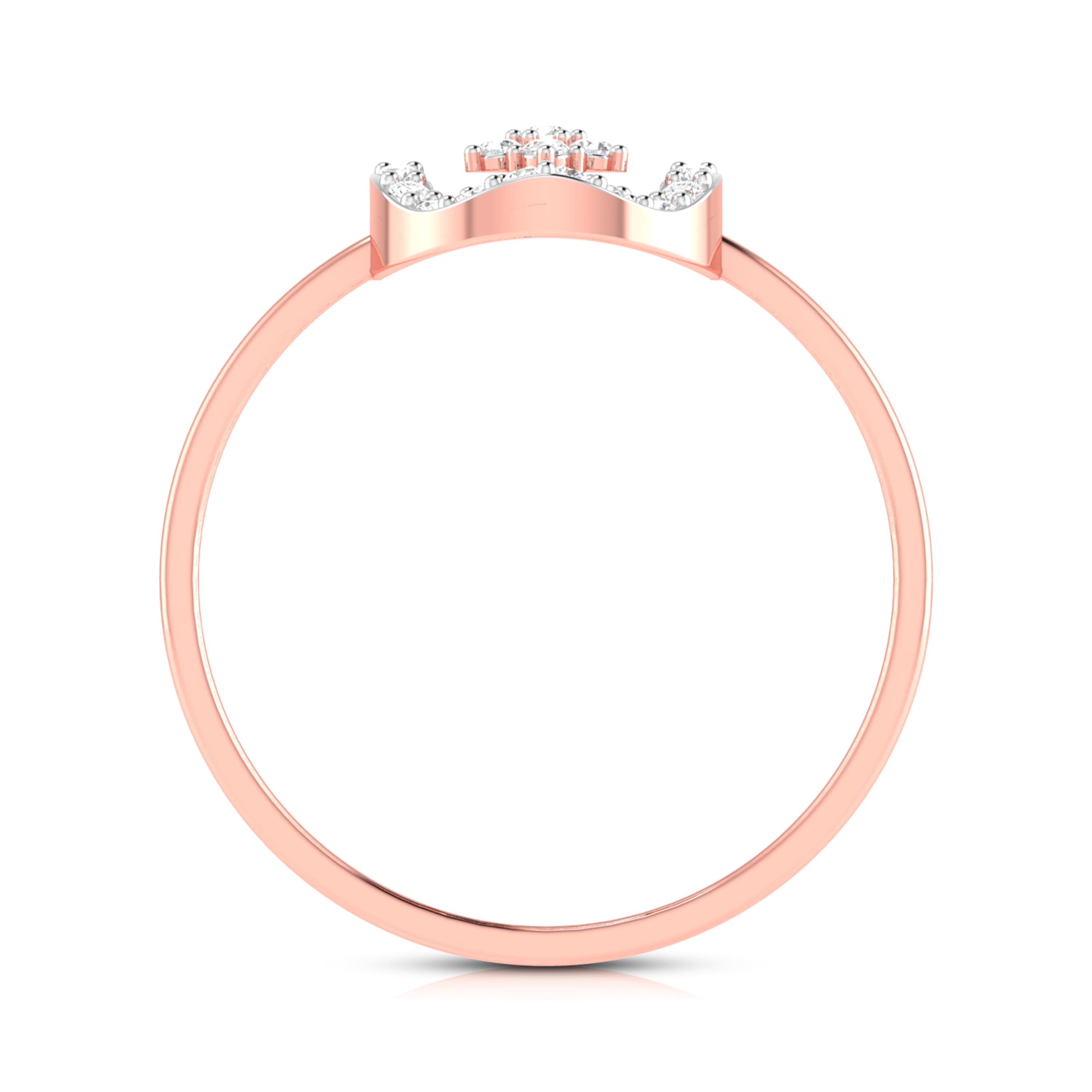 Track lab grown diamond ring sleek ring Fiona Diamonds