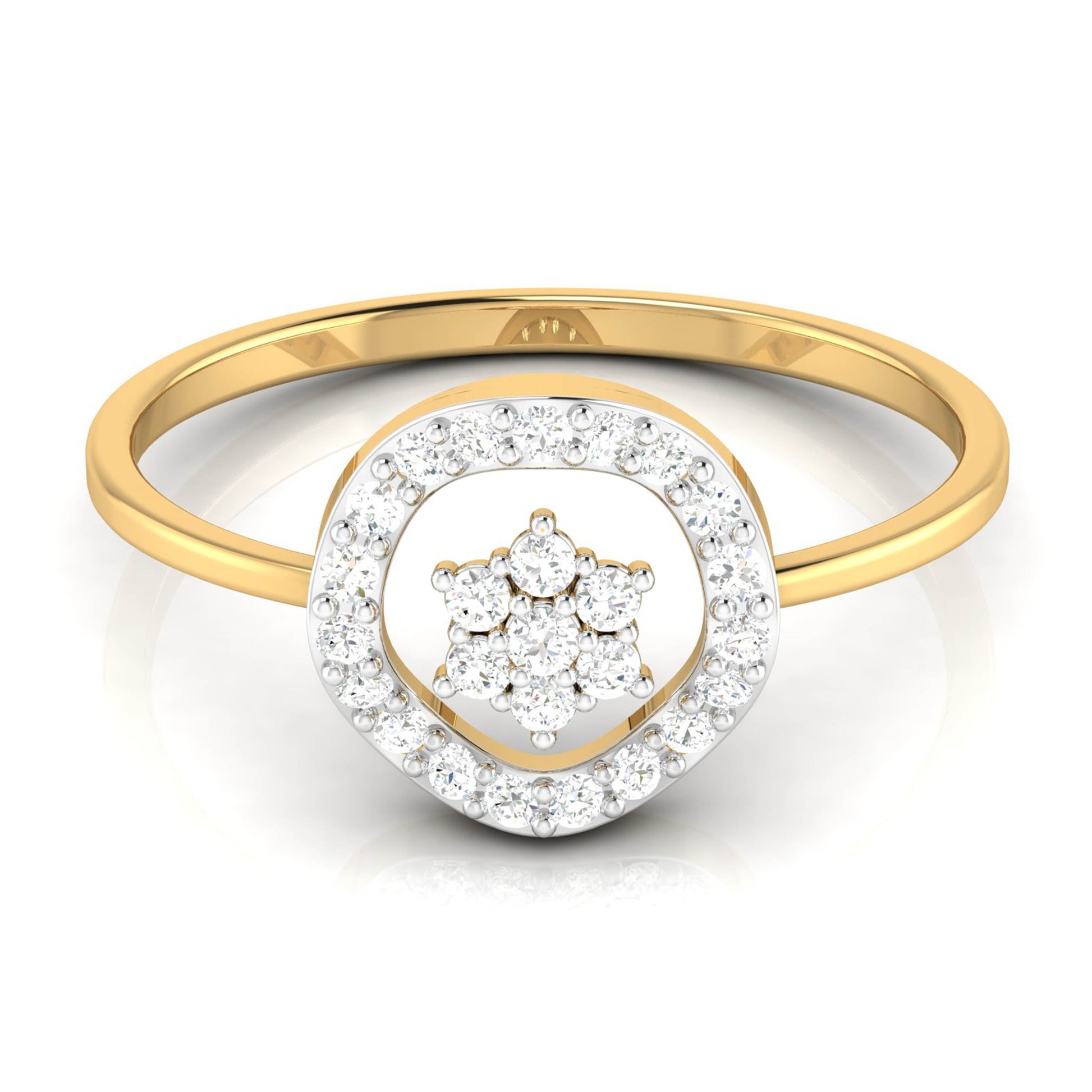 Track lab grown diamond ring sleek ring Fiona Diamonds