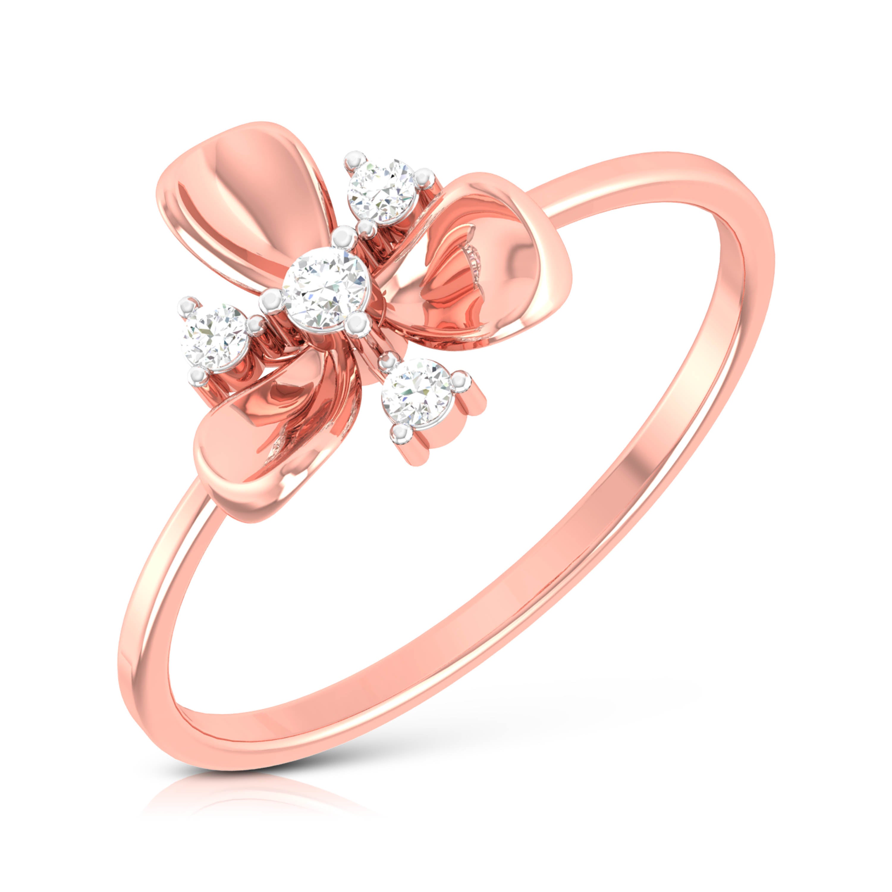 Trillium lab grown diamond ring unique ring design Fiona Diamonds