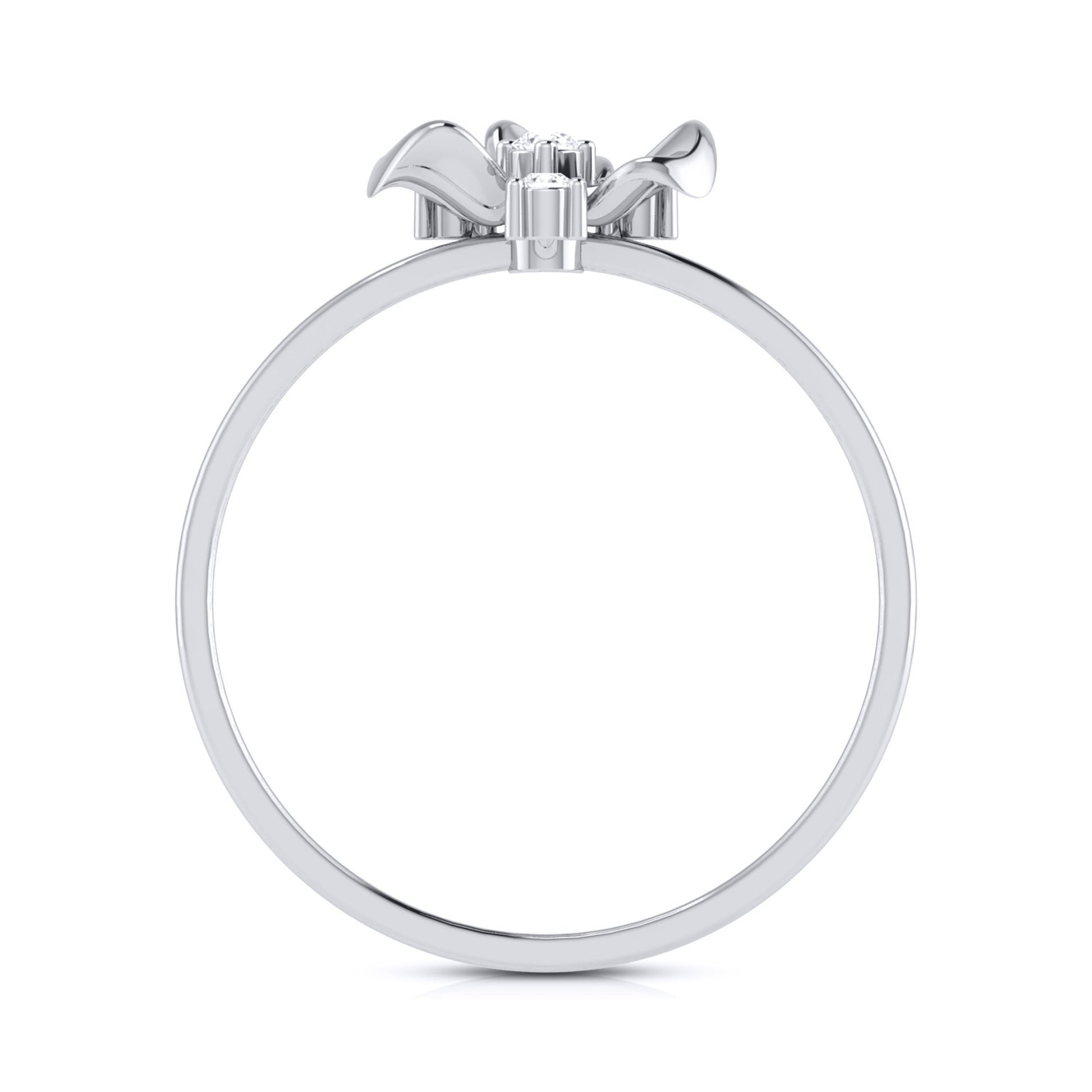 Trillium lab grown diamond ring unique ring design Fiona Diamonds