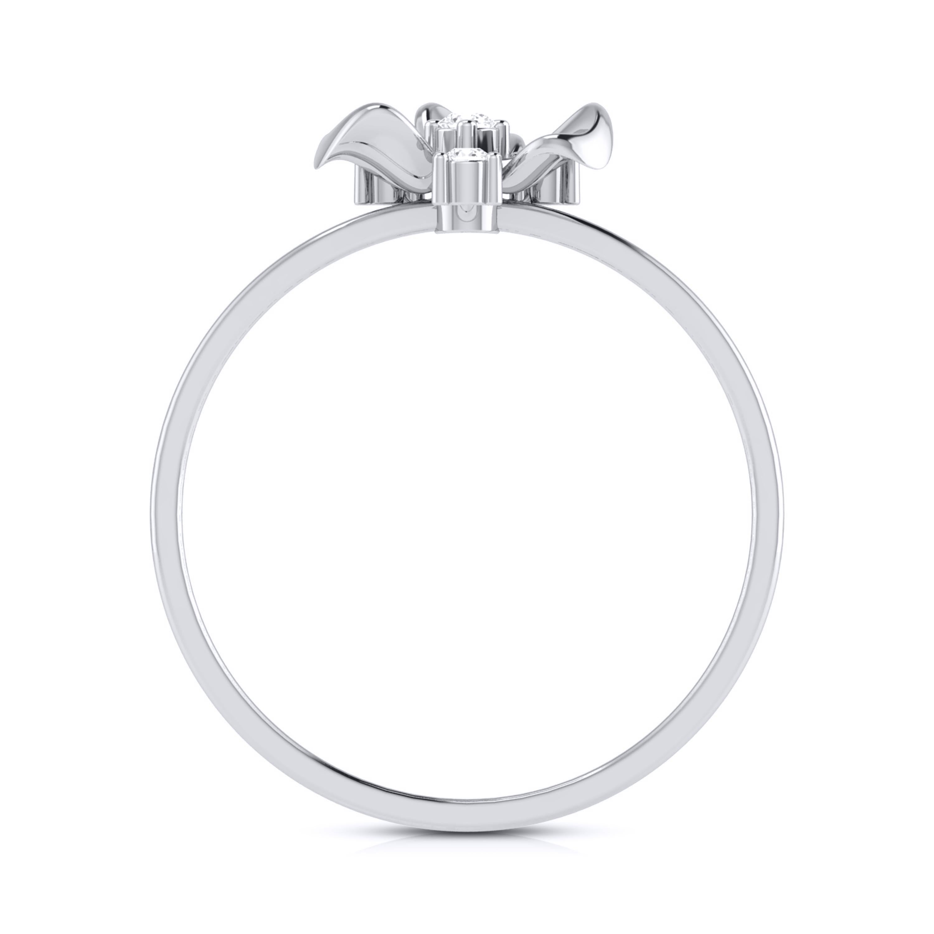 Trillium lab grown diamond ring unique ring design Fiona Diamonds