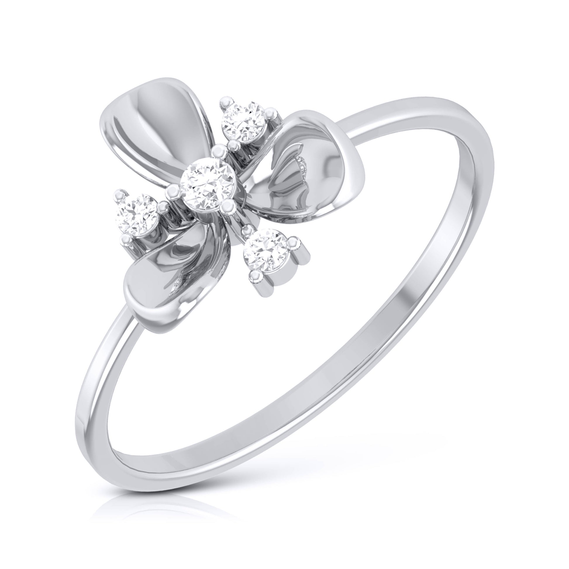 Trillium lab grown diamond ring unique ring design Fiona Diamonds