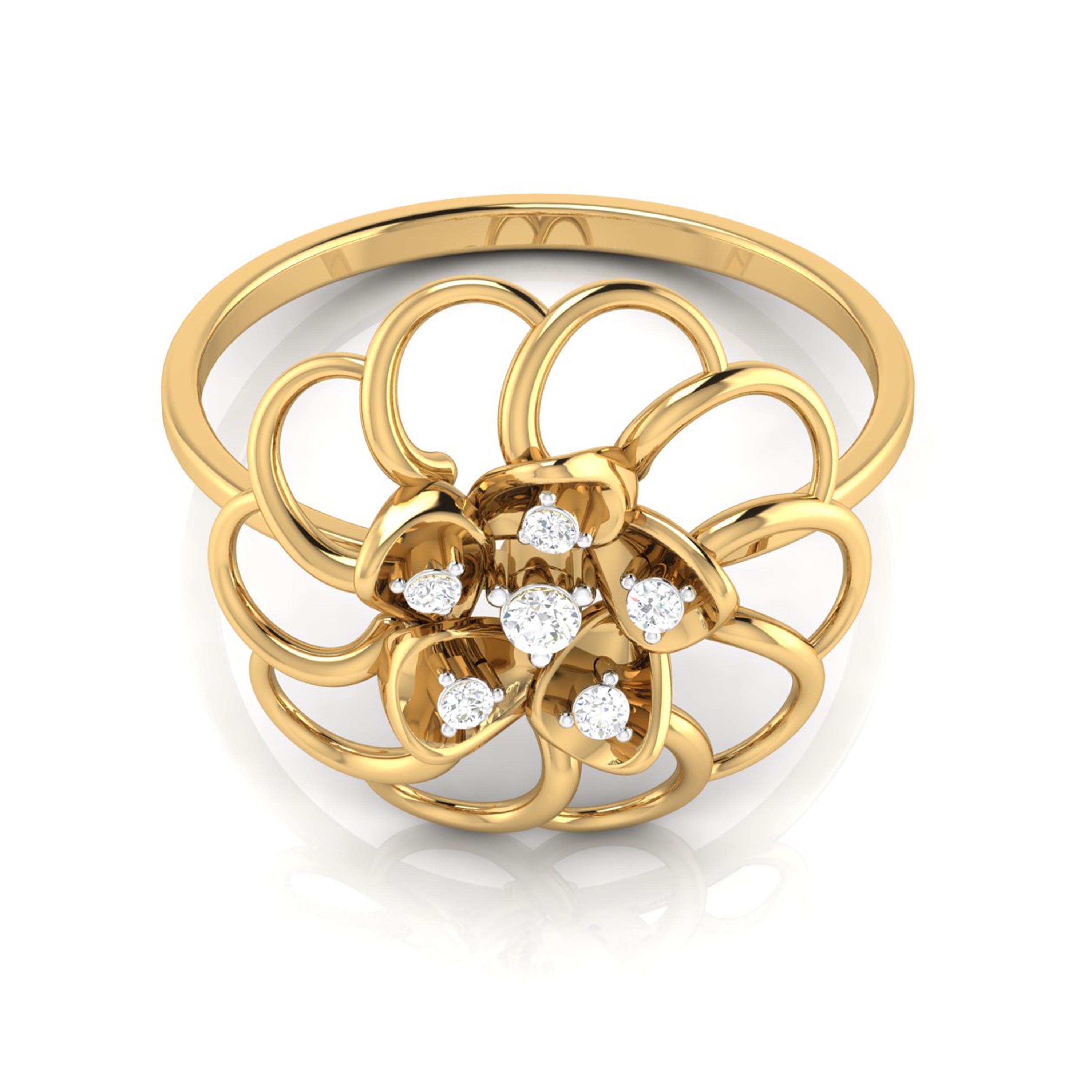 Girasol lab grown diamond ring trendy ring design Fiona Diamonds