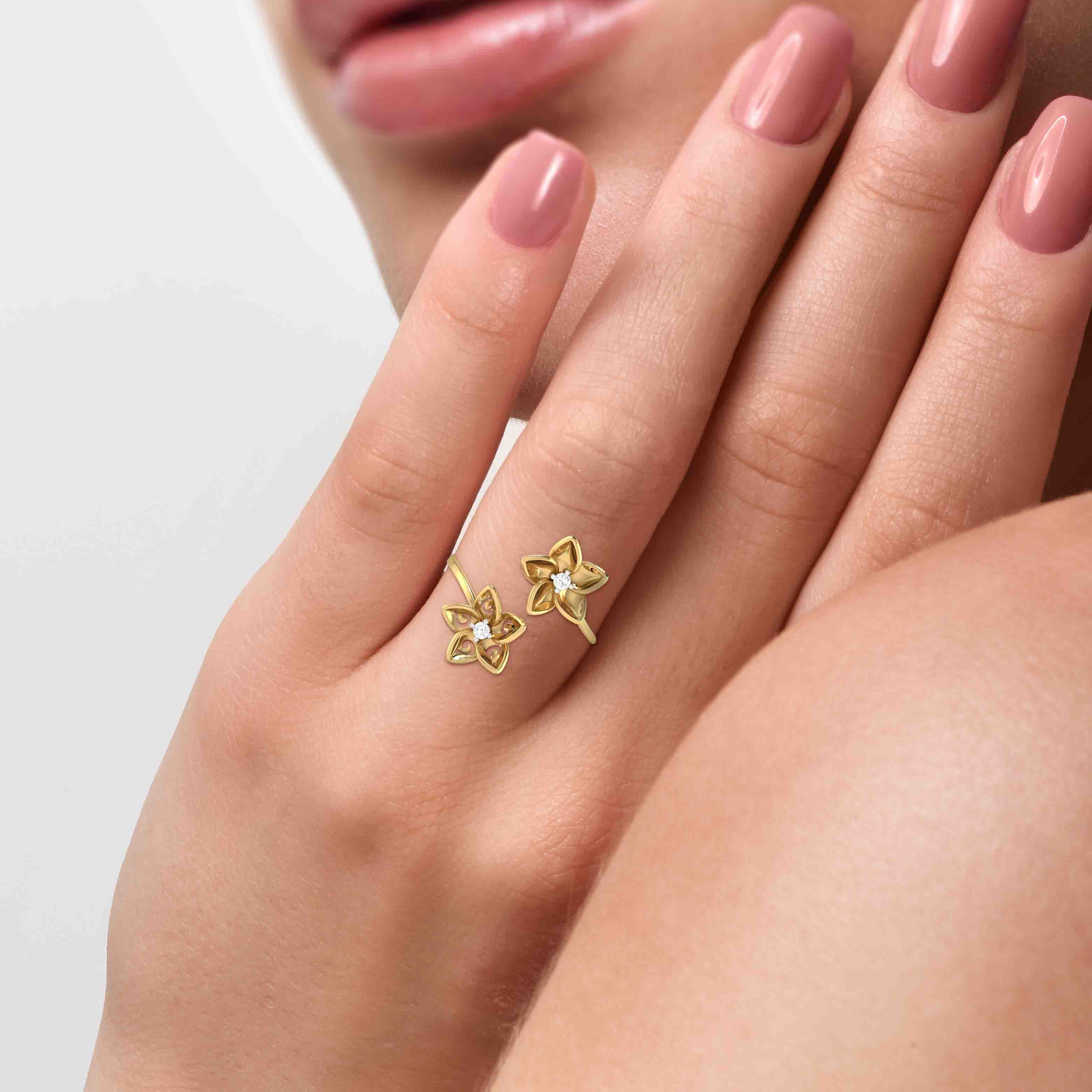 Carpet lab grown diamond ring sleek ring Fiona Diamonds